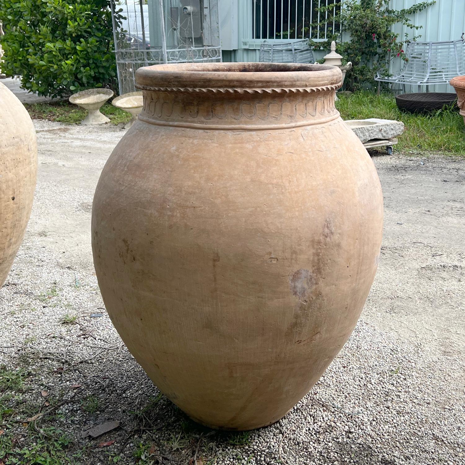 Hand-Crafted 19th Century Sicilian Terra Cotta Jar Noto - Antique Italian Amphora