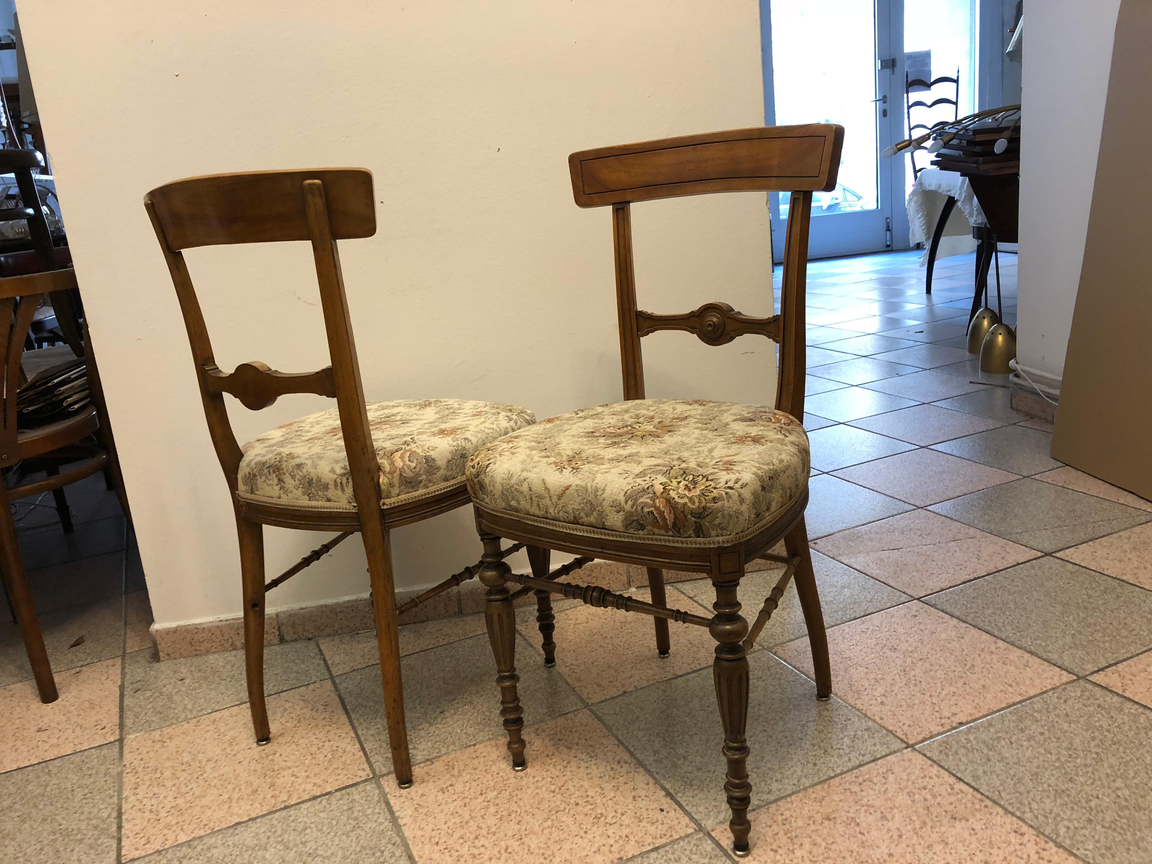 19th Century Side Chairs Attributed to Theophil Hansen In Fair Condition For Sale In Vienna, AT