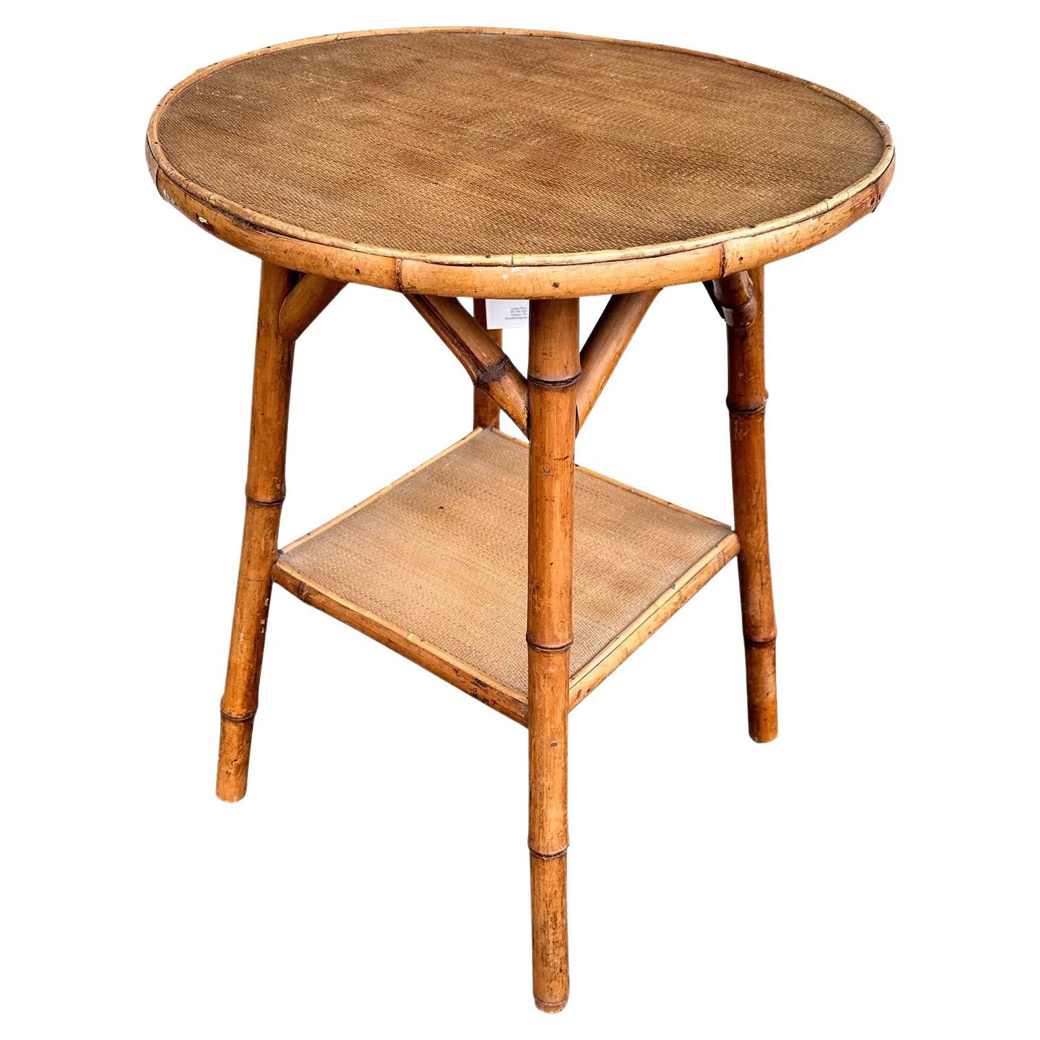 19th Century Side Table English Bamboo For Sale