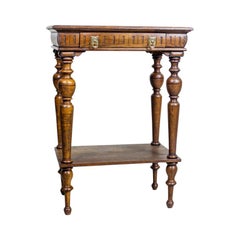 19th-Century Eclectic Oak Side Table