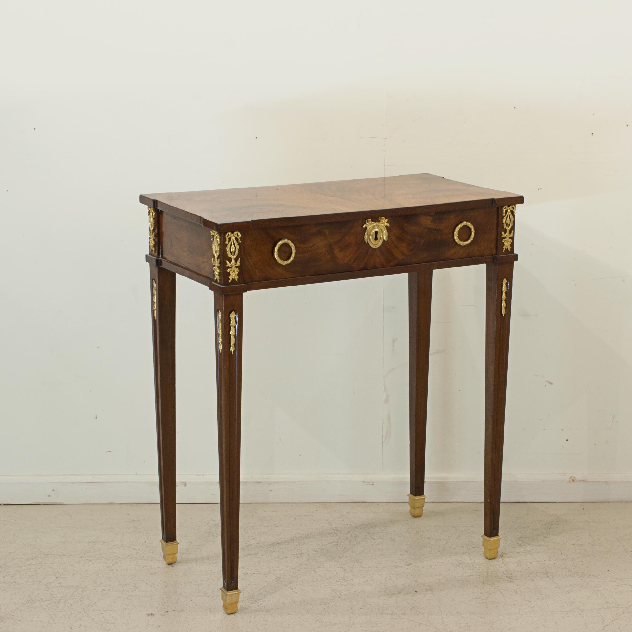 19th Century Side Table with Gilt Fittings For Sale 4