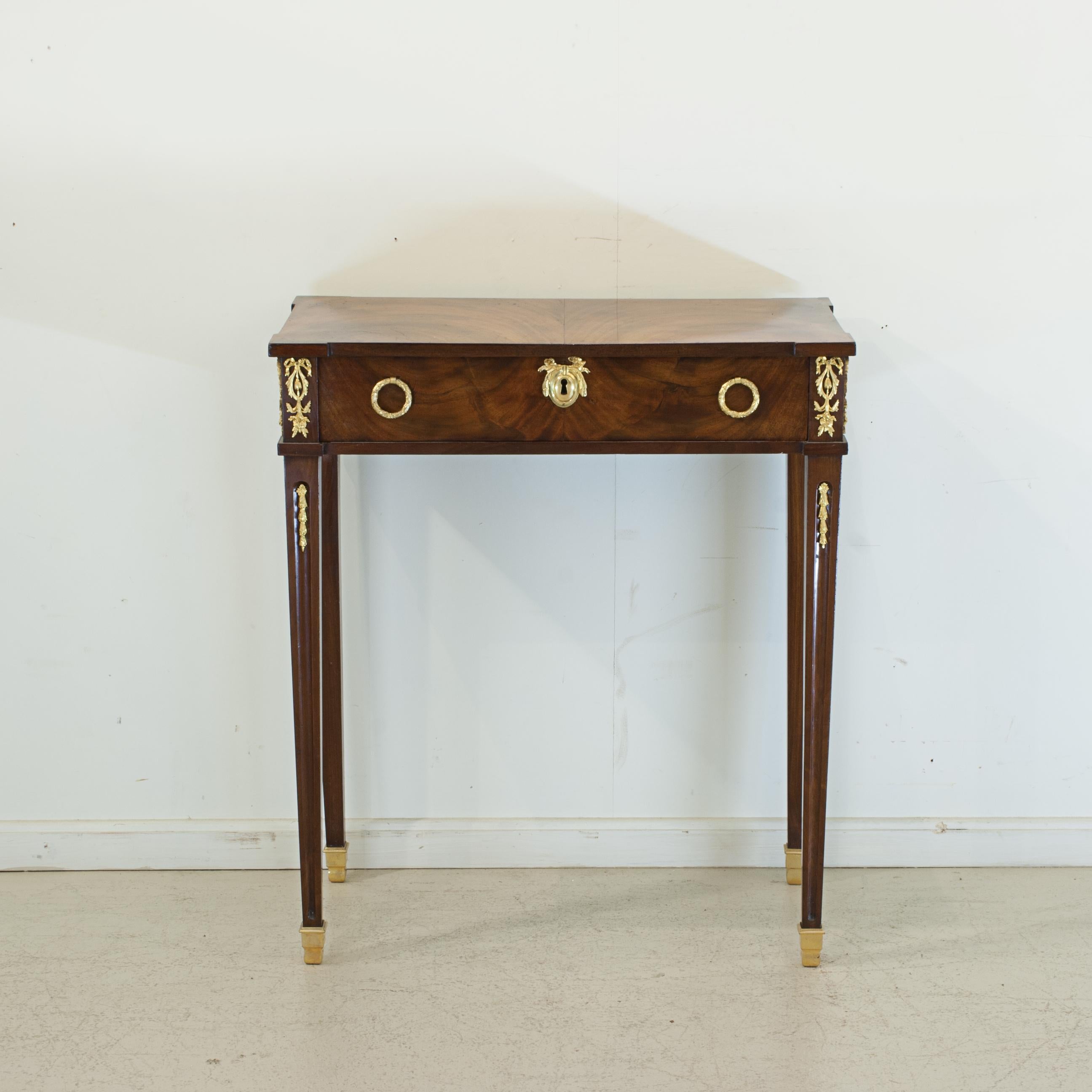 Regency 19th Century Side Table with Gilt Fittings For Sale
