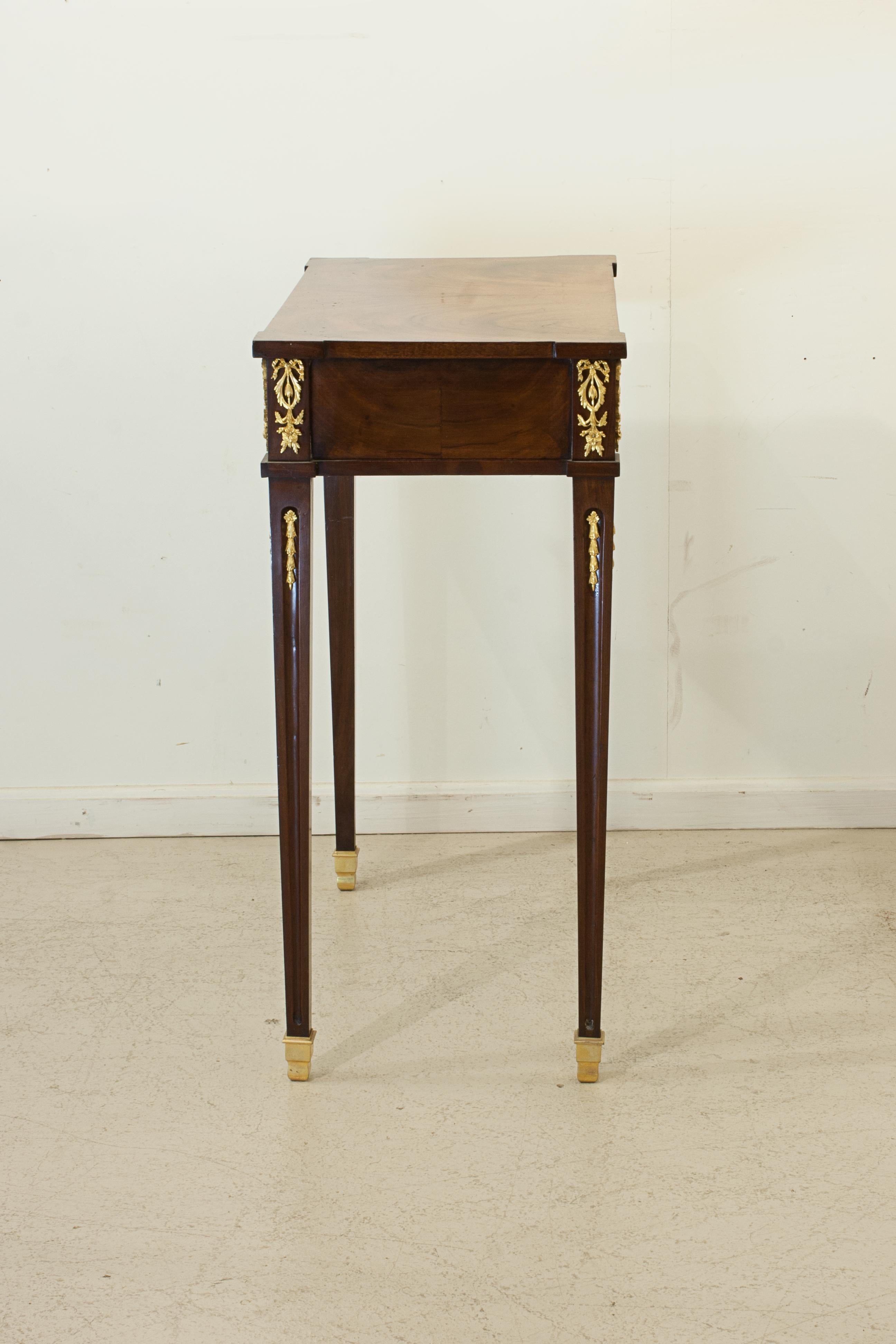 European 19th Century Side Table with Gilt Fittings For Sale