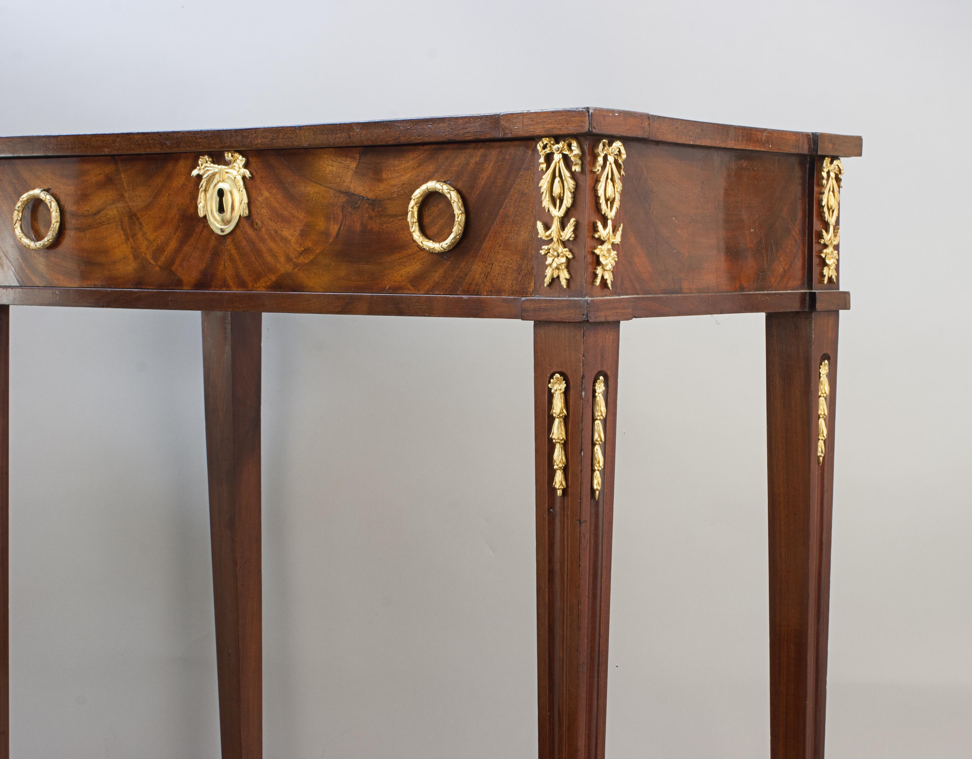 19th Century Side Table with Gilt Fittings For Sale 1