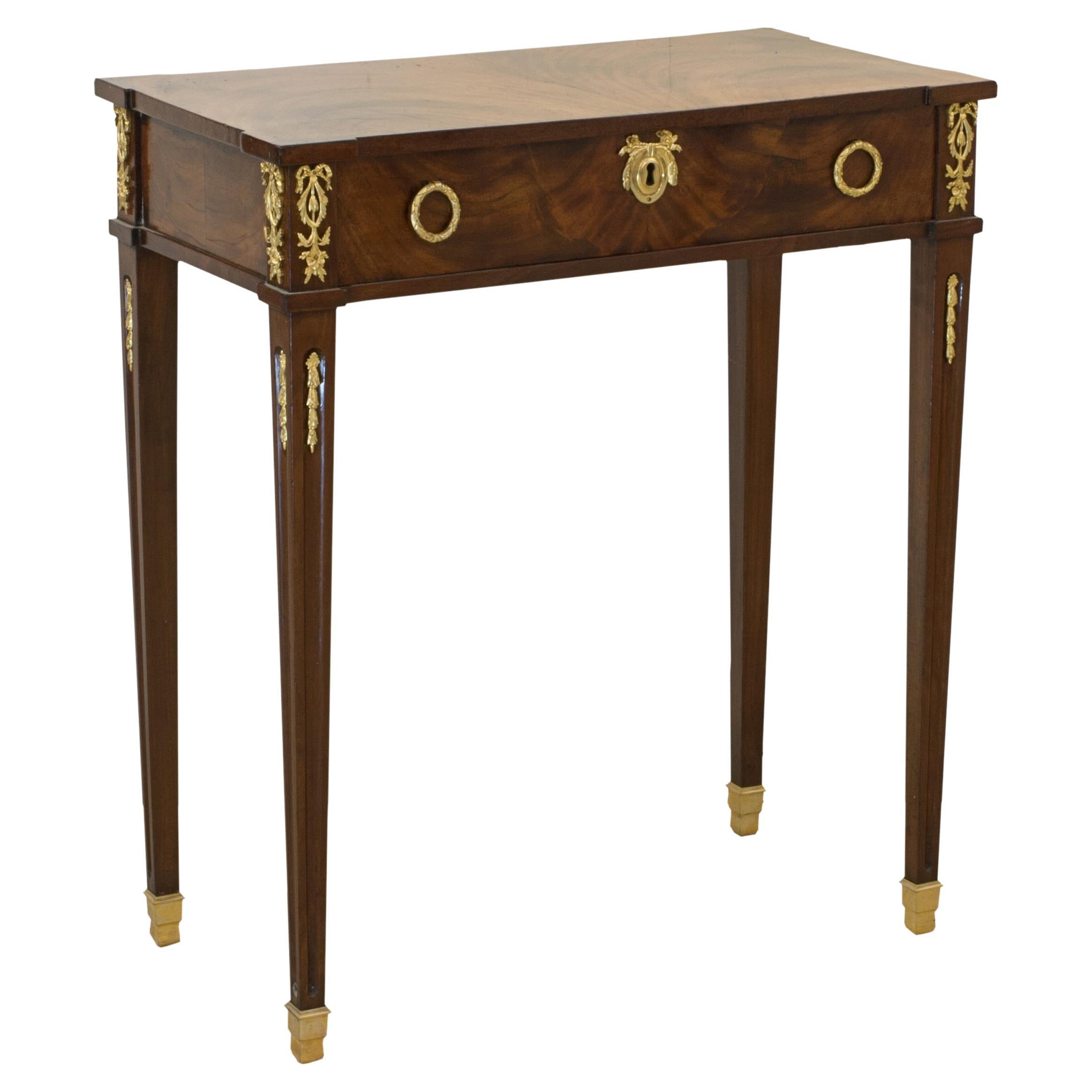 19th Century Side Table with Gilt Fittings For Sale