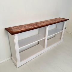 Sideboard / Regal aus dem 19. Jahrhundert, weiß lackiert in weißer und originaler Patina, 1880