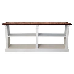 Sideboard / Regal aus dem 19. Jahrhundert, weiß lackiert in weißer und originaler Patina, 1880