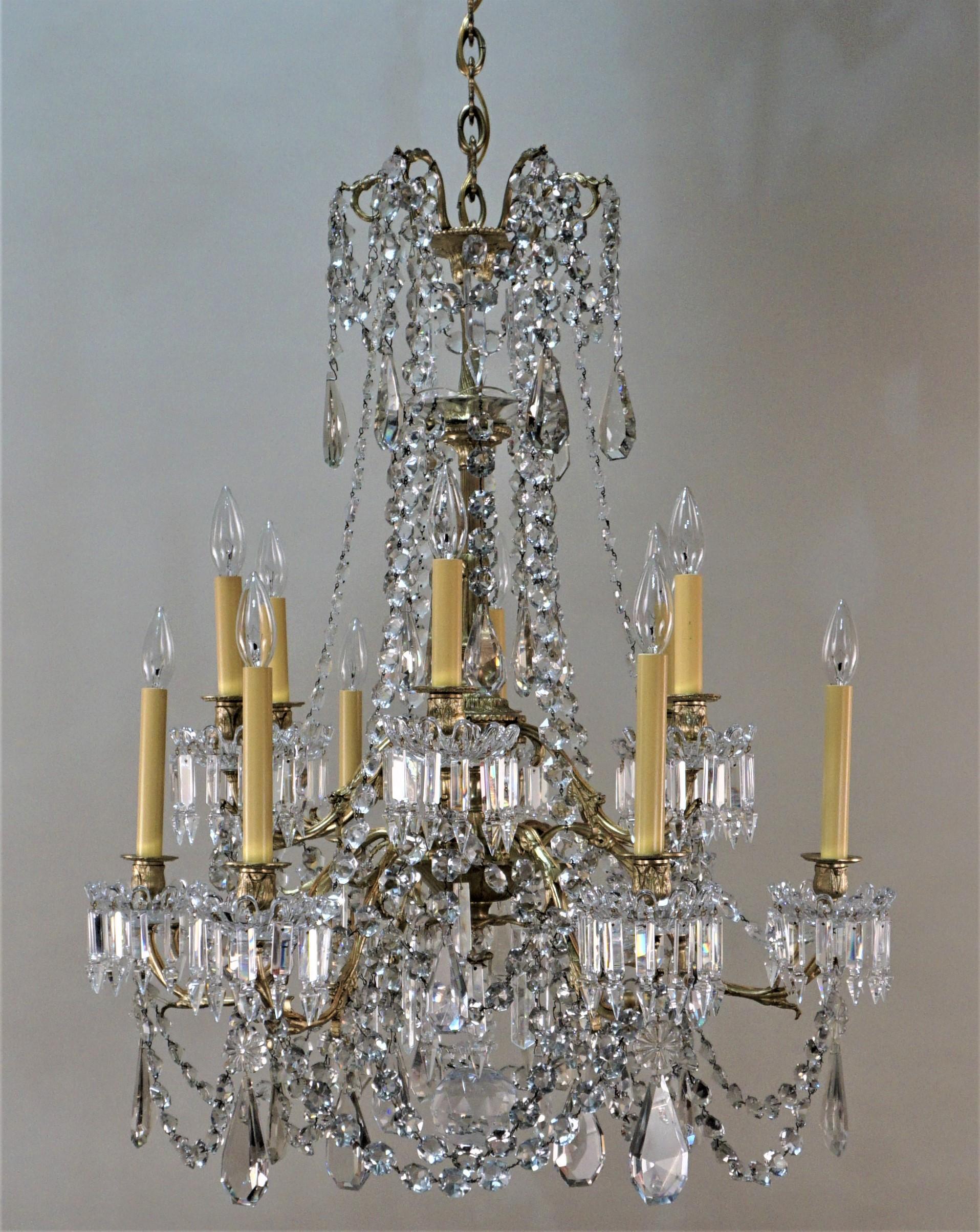 19th Century Signed Baccarat Crystal French Chandelier 3