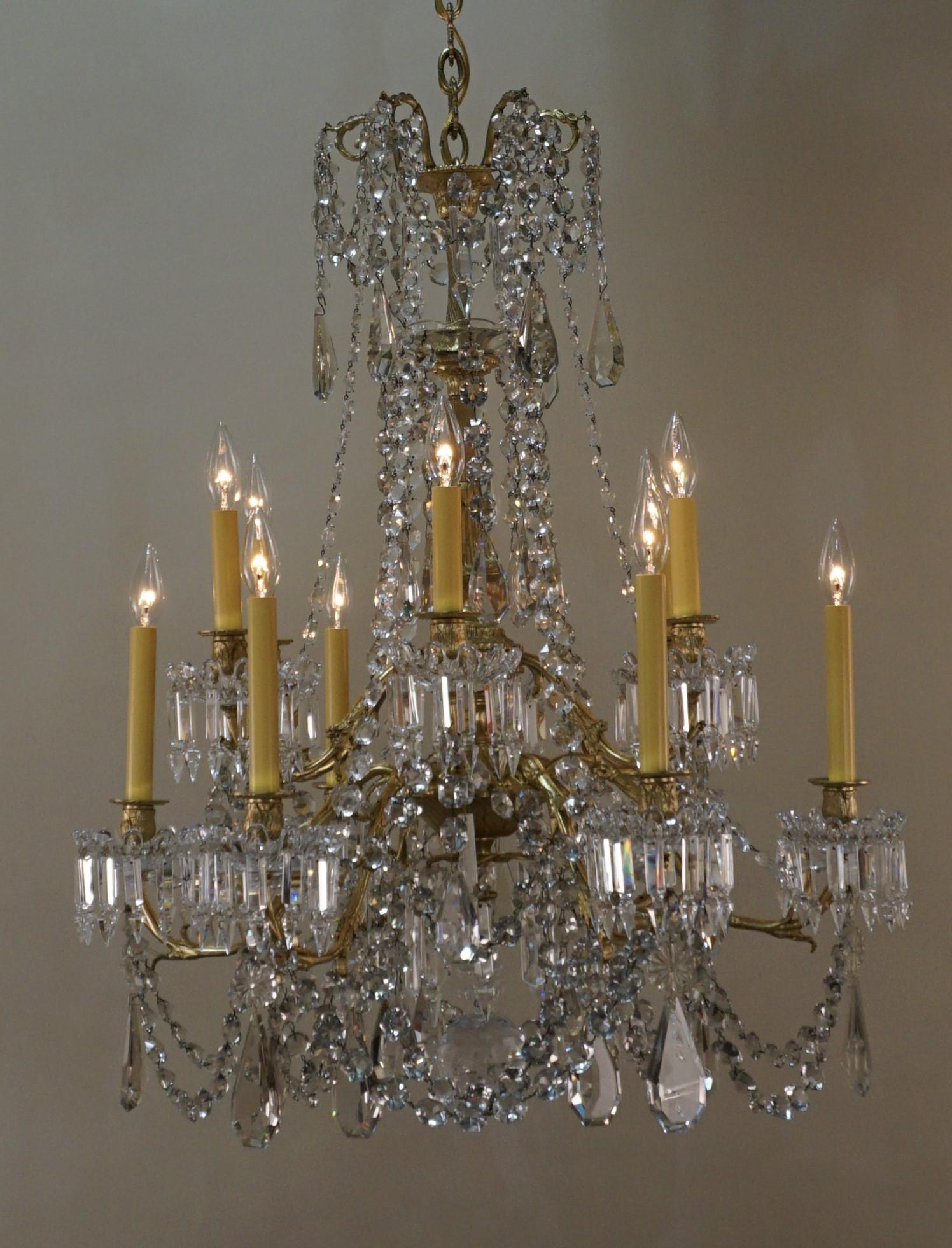 19th Century Signed Baccarat Crystal French Chandelier 1