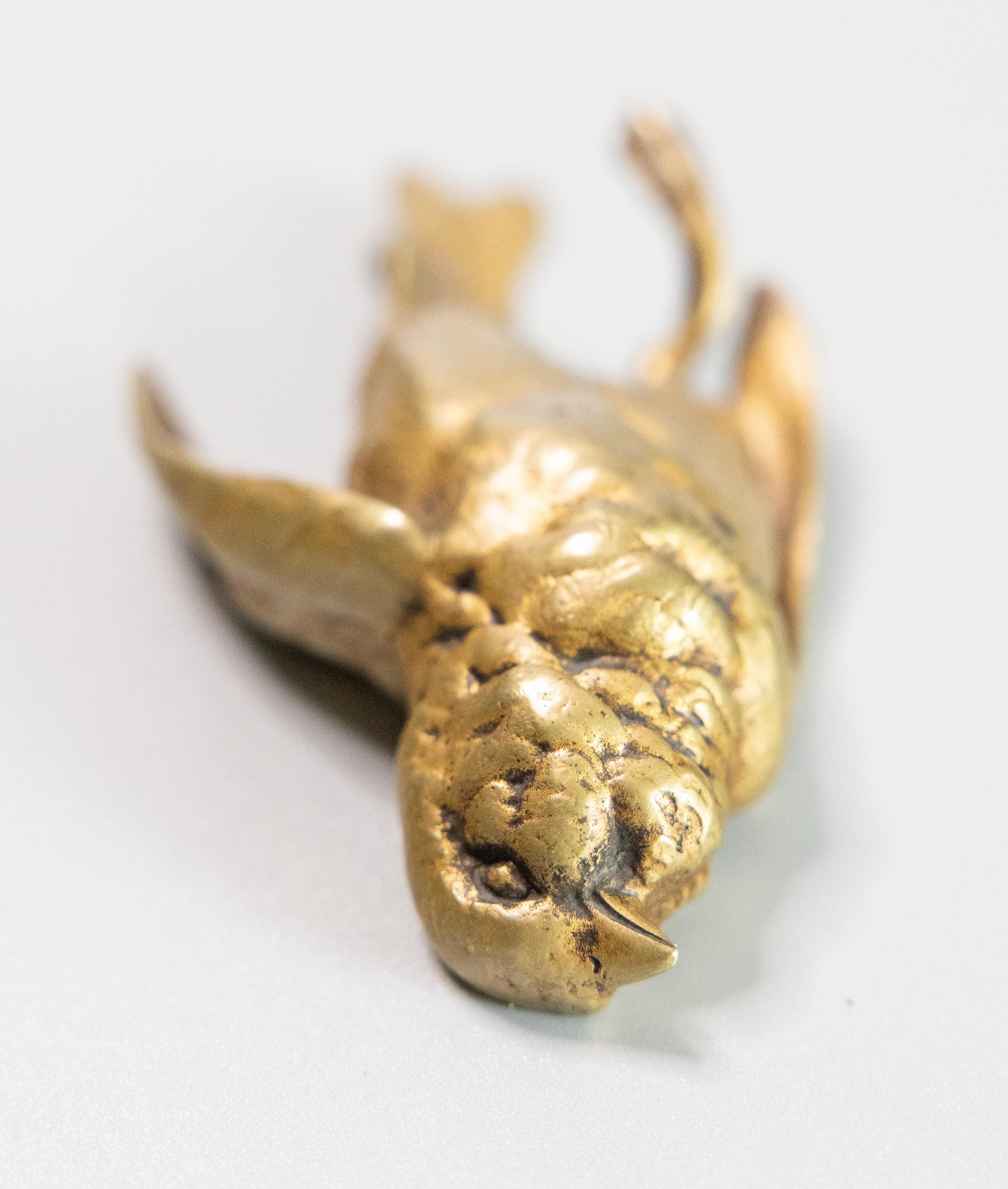 Moulage Oiseau blessé en bronze doré signé du XIXe siècle, Paul Comolera en vente