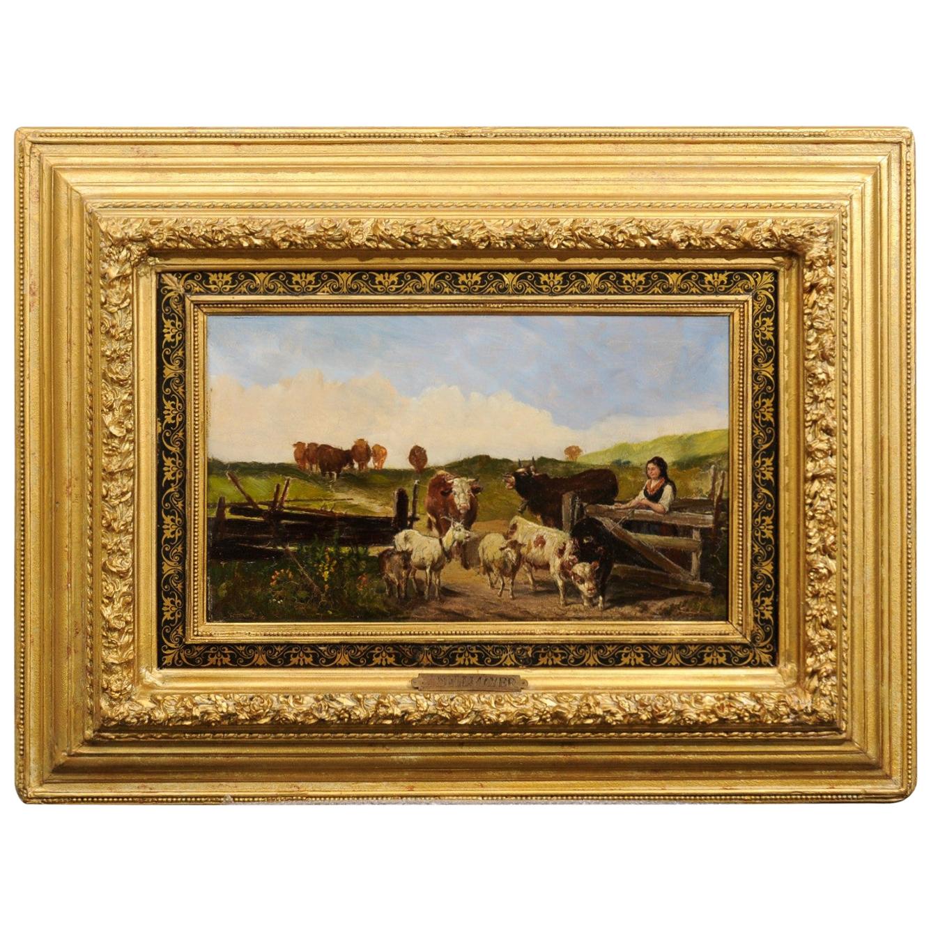 19th Century Signed Oil Painting by Ludwig Sellmayr For Sale