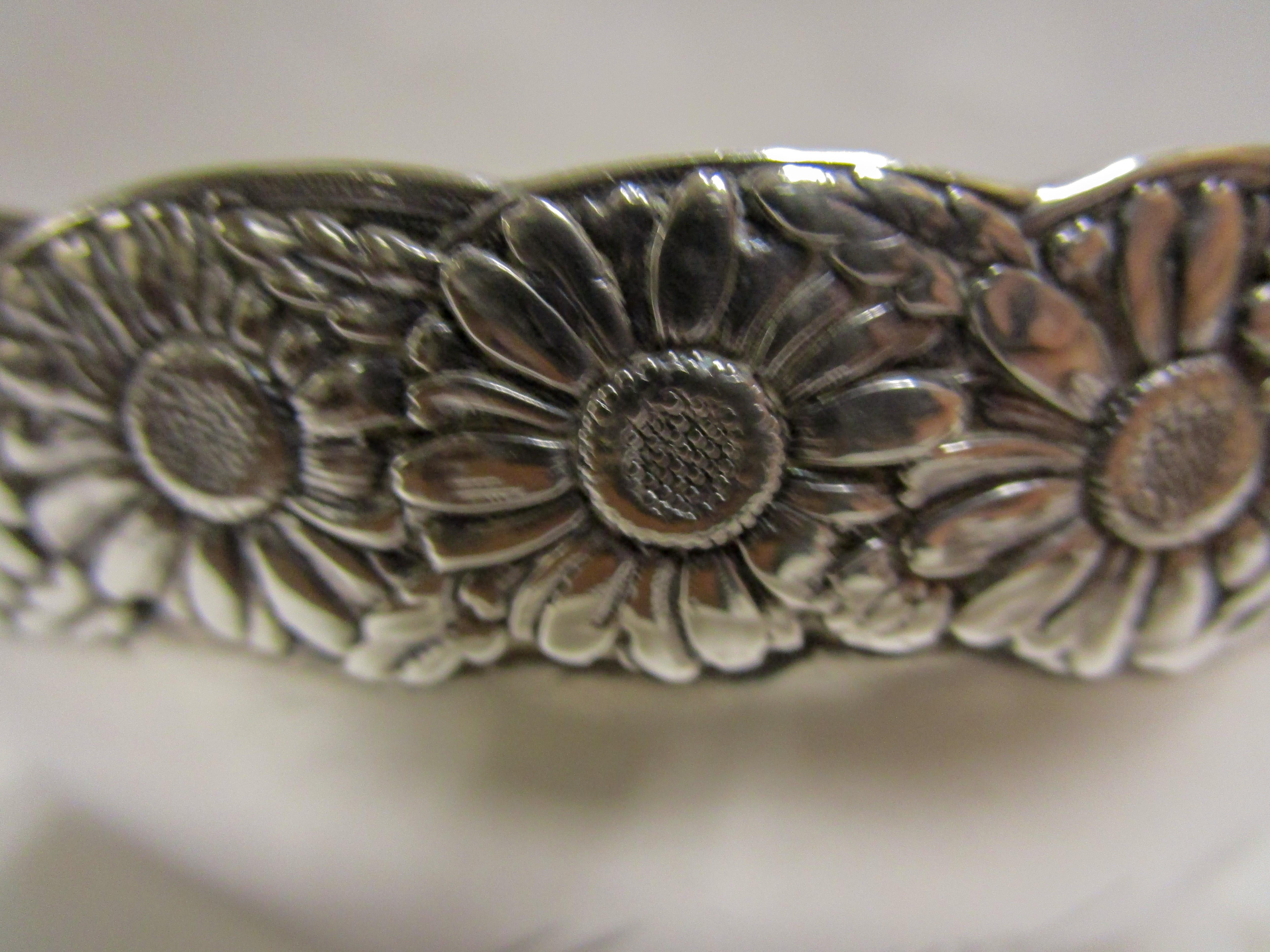 Late 19th Century 19th Century Signed Tiffany Vine Pattern Sterling Silver Bowl For Sale