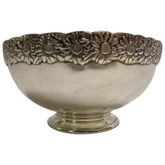 Antique 19th Century Signed Tiffany Vine Pattern Sterling Silver Bowl