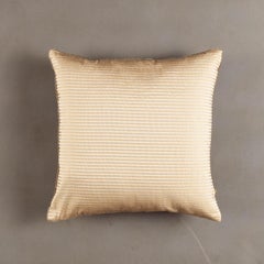 19th-Century Silk Suzani Pillow from Bukhara with Velvet Trim