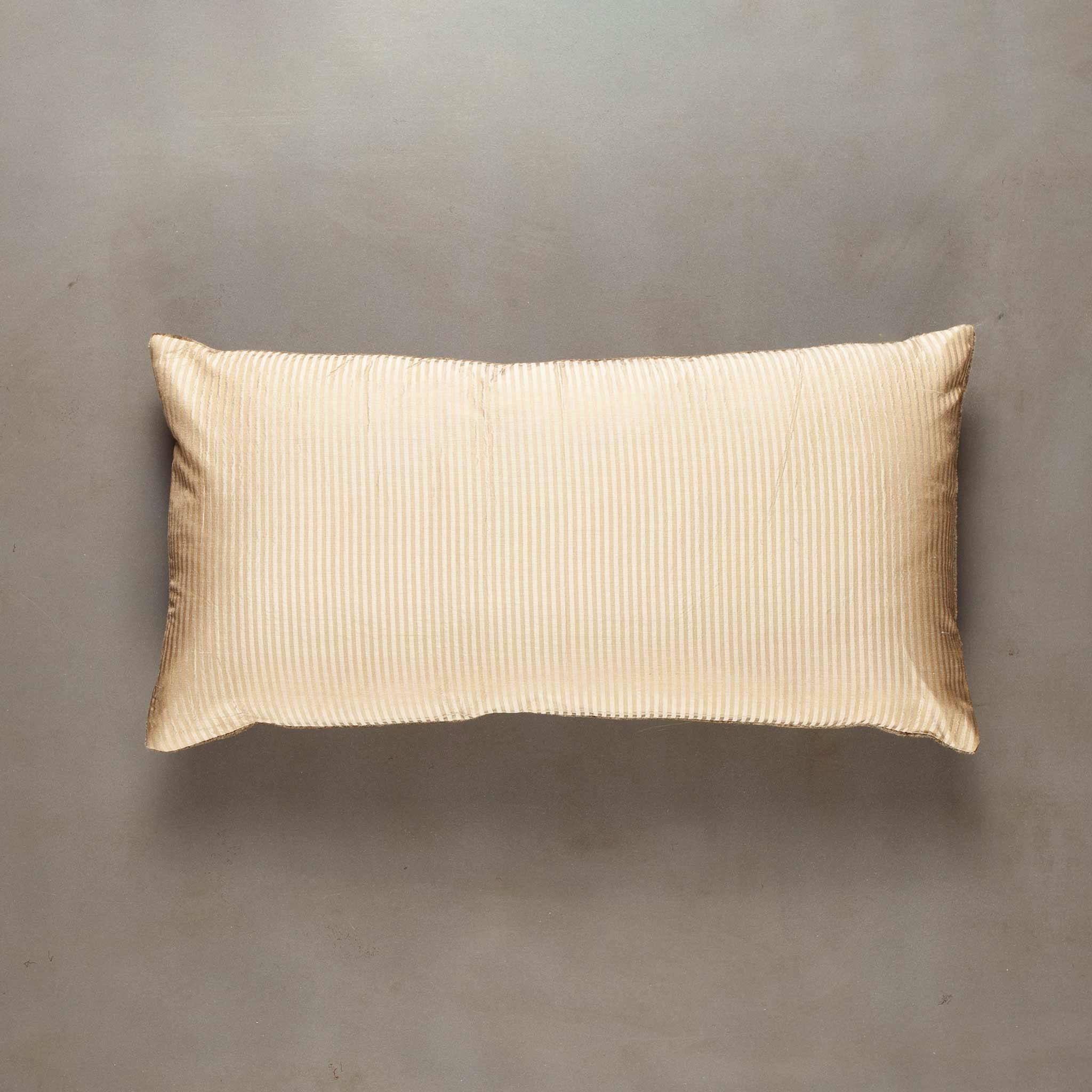 Cotone 19th-Century Silk Suzani Pillow from Bukhara with Velvet Trim in vendita