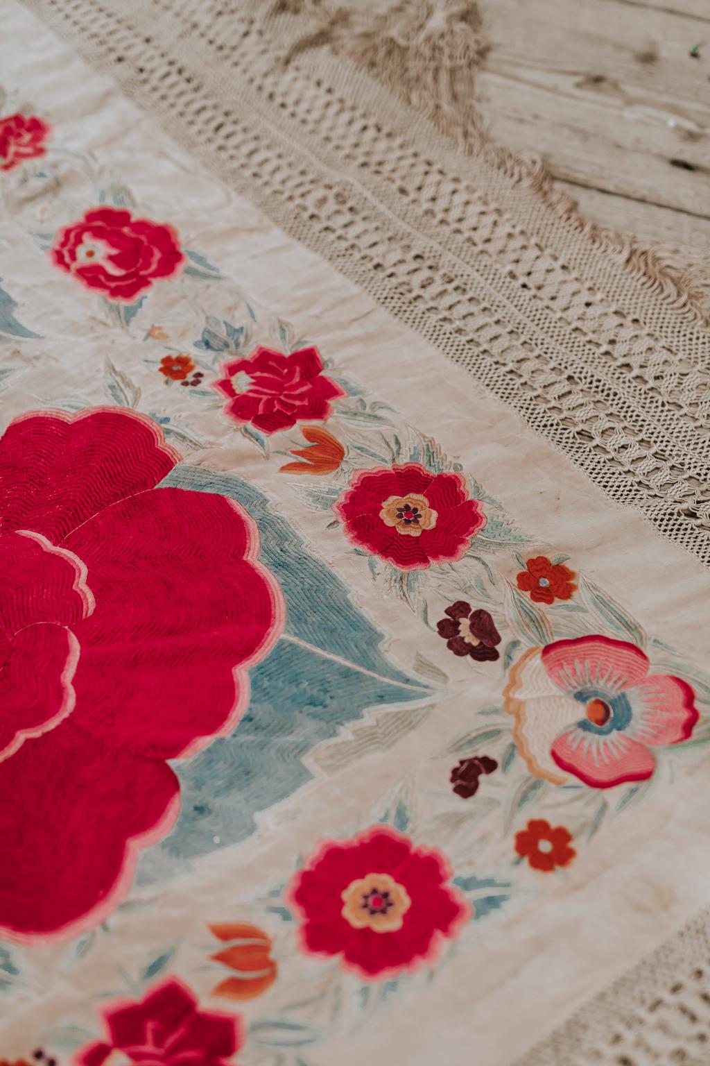 19th Century Silk Table Cloth 7