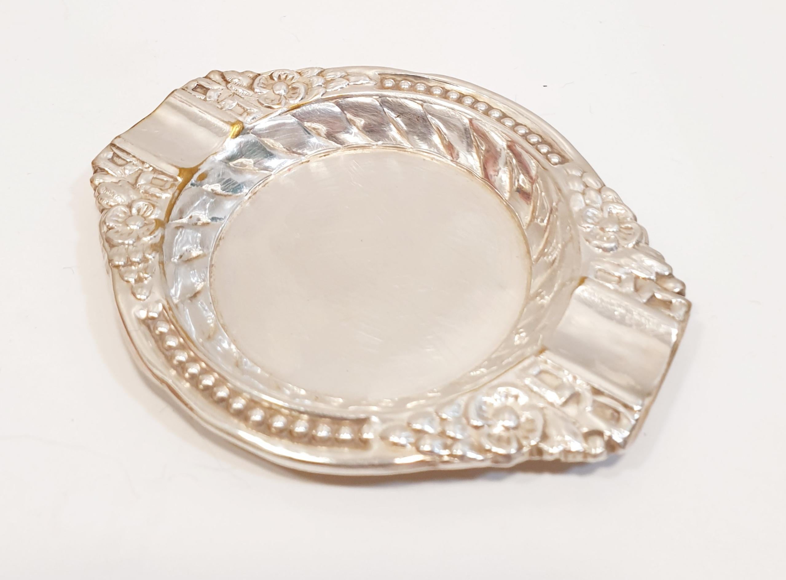 19th Century Silver Ashtray Set of 4 In Fair Condition For Sale In BILBAO, ES