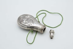 19th century silver canteen/powder can