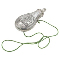 19th century silver canteen/powder can