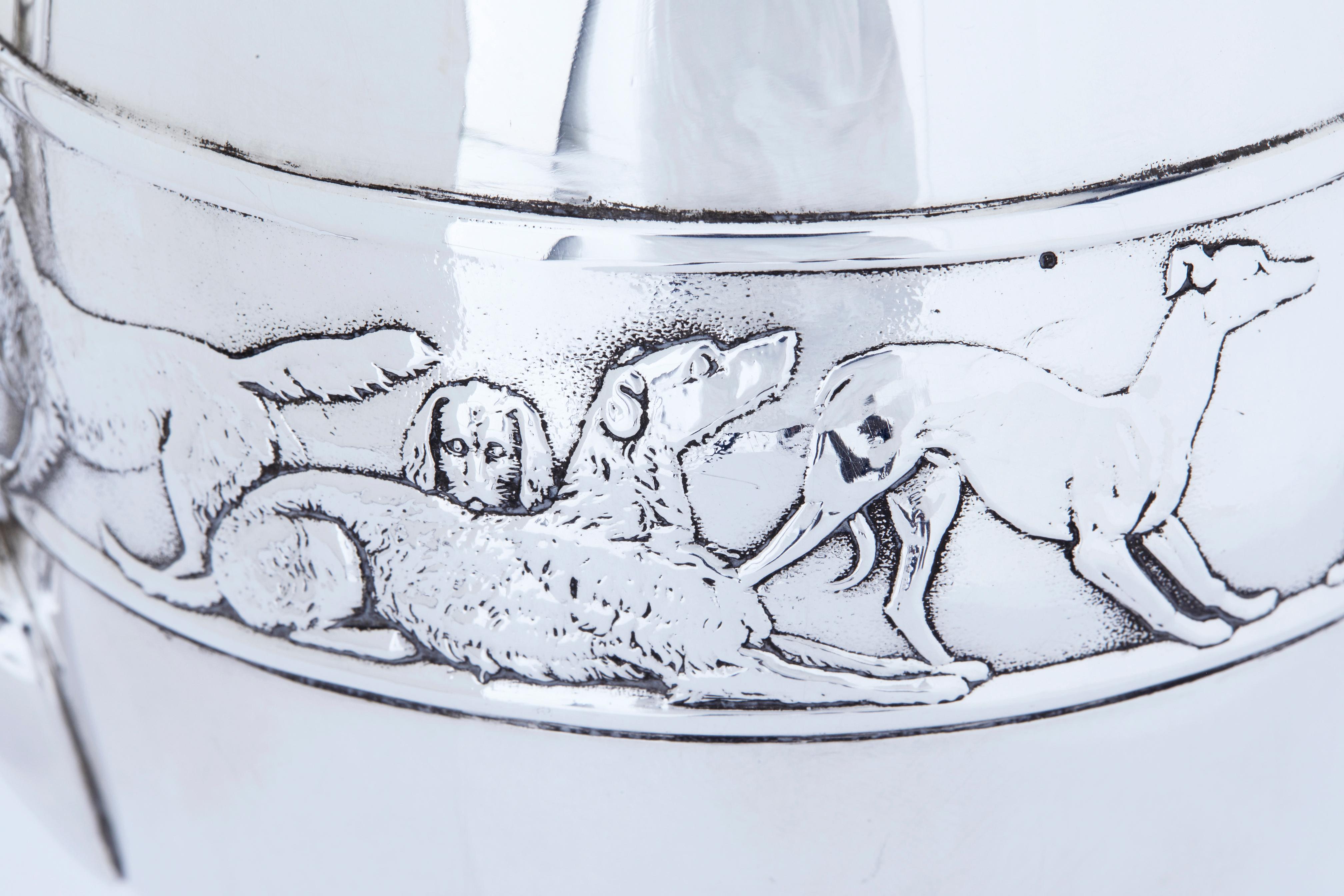 19th century silver claret jug by Frederick Elkington For Sale 1
