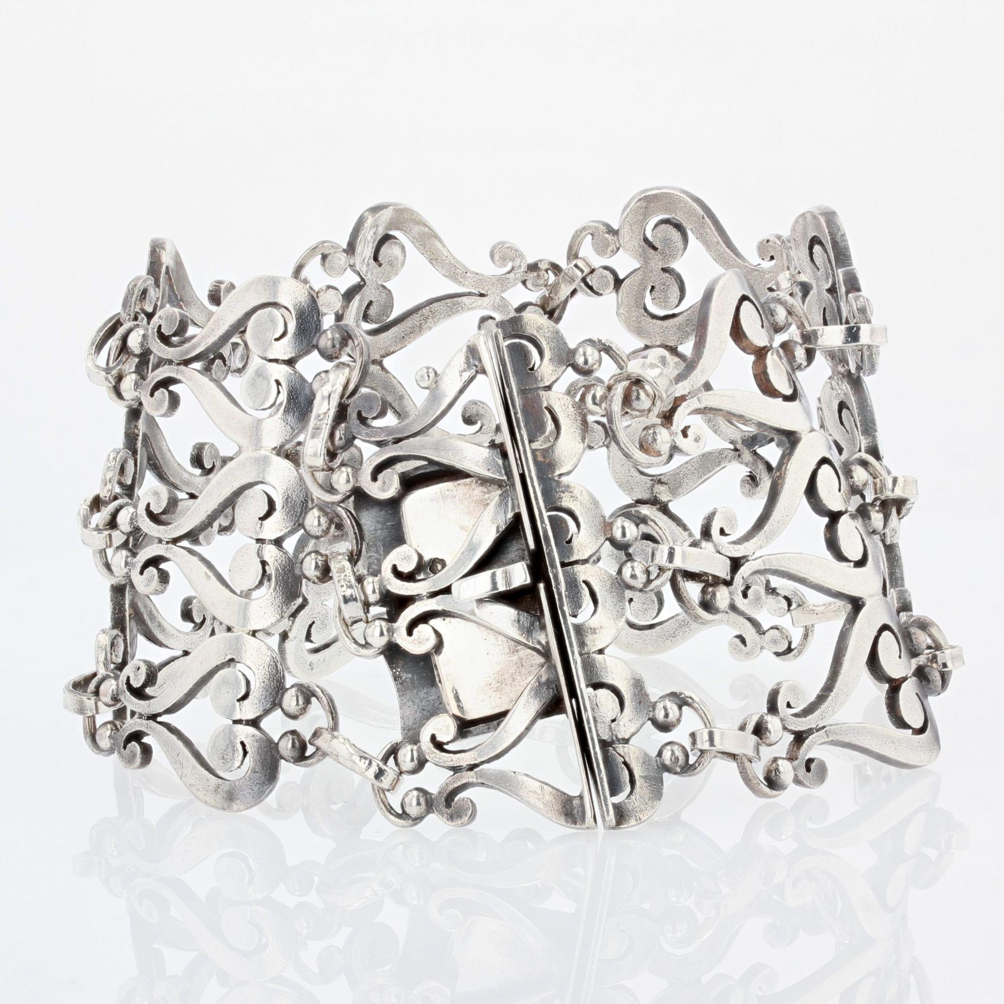 Bracciale in argento del XIX secolo in vendita 5