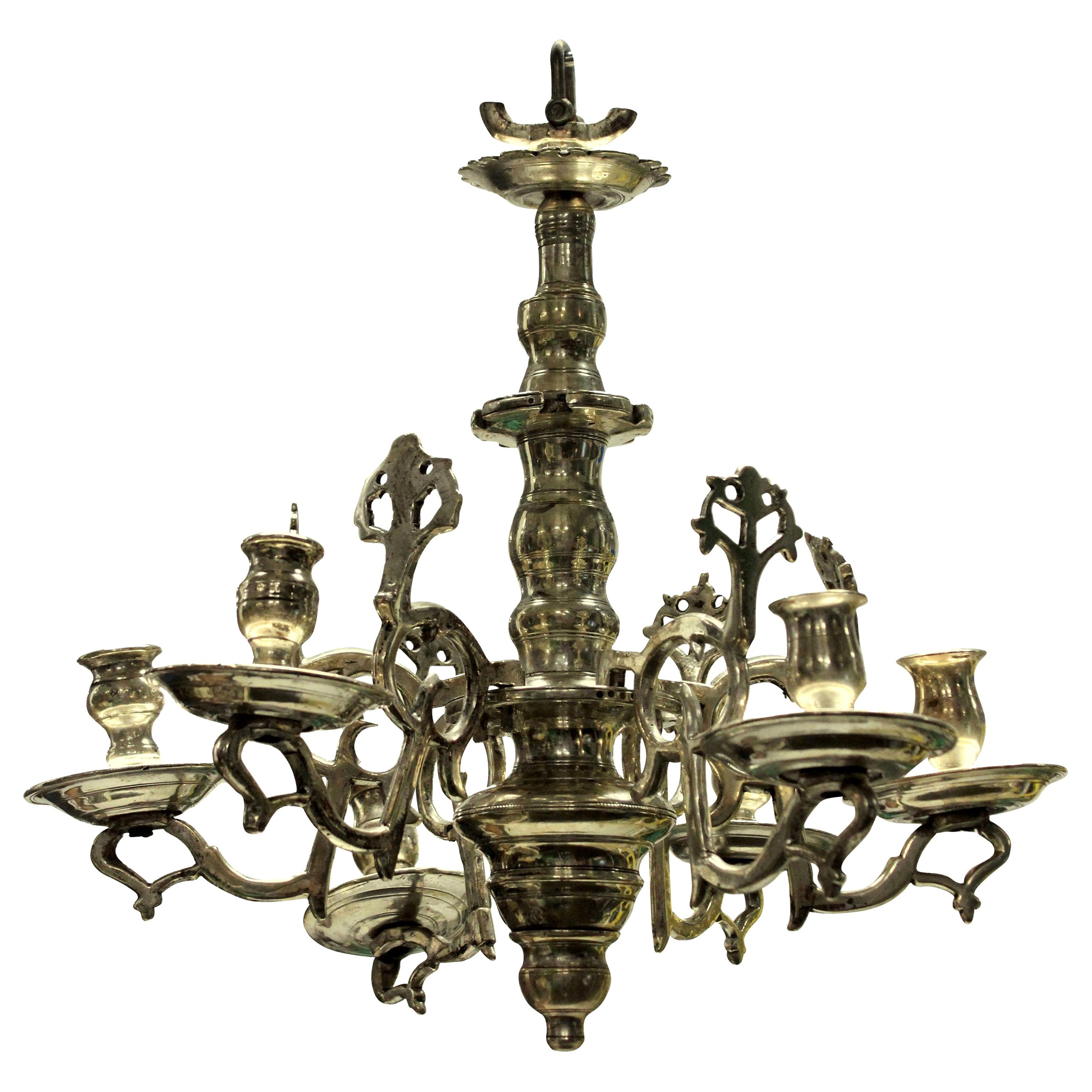 19th Century Silver Flemish Chandelier