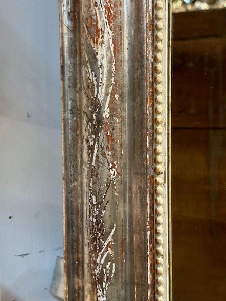19. Jahrhundert Silber Französisch Louis Philippe geschnitzt Spiegel im Angebot 2