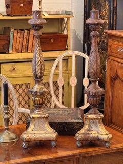 19th Century Silver Gilt Candlesticks