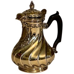 19th Century Silver-Gilt Hot Milk Jug, Style of Thomas Germain