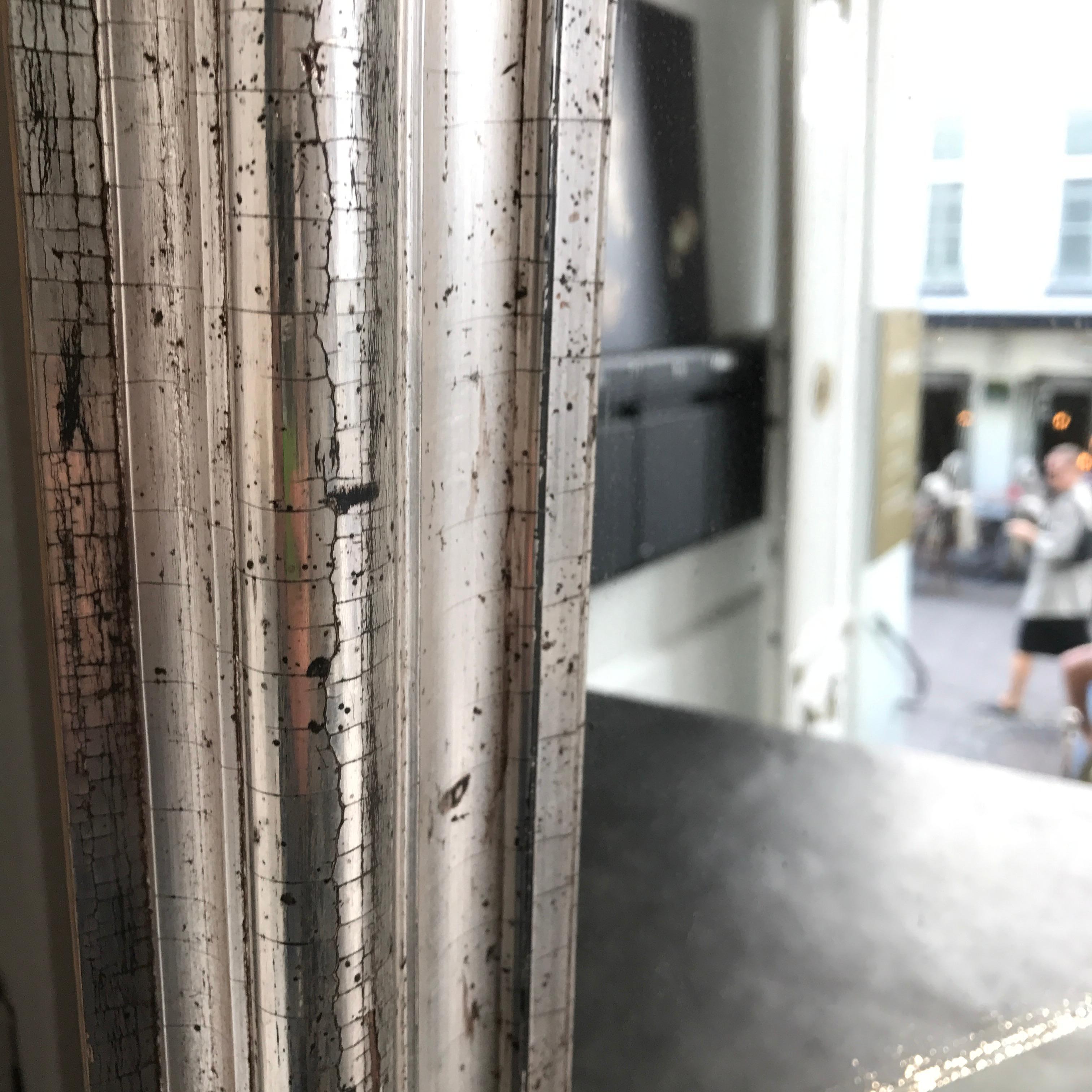 19th Century Silver Gilt Louis Philippe Mantel Wall Mirror 9