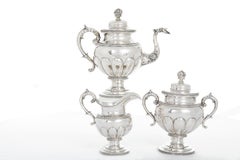 19th Century Silver Hand Wrought Tea / Coffee Service
