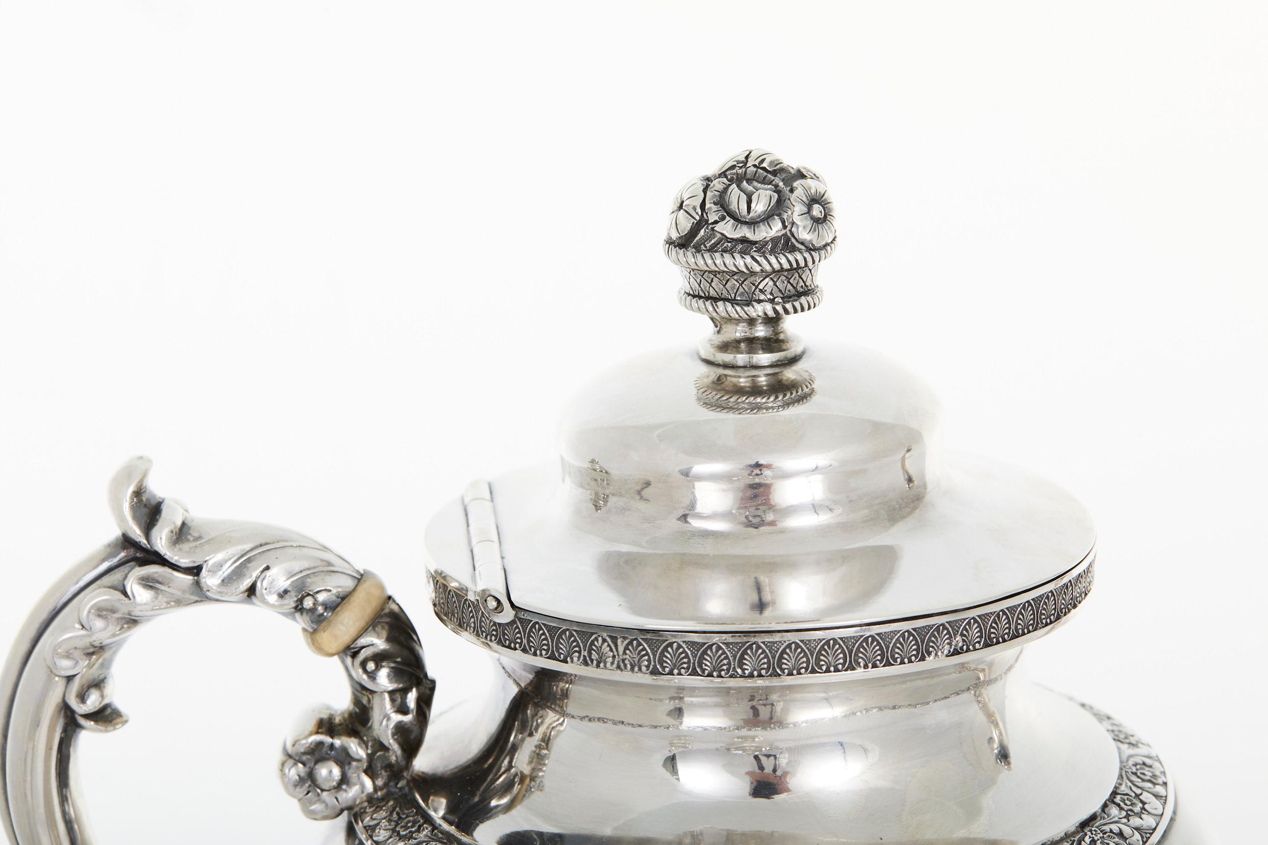 19th Century Silver Hand Wrought Tea / Coffee Service In Good Condition For Sale In Tarry Town, NY