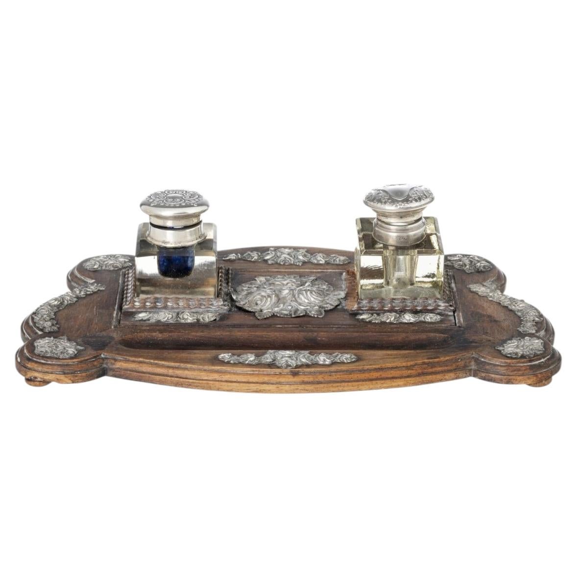 19th Century - Silver Inkwell For Sale