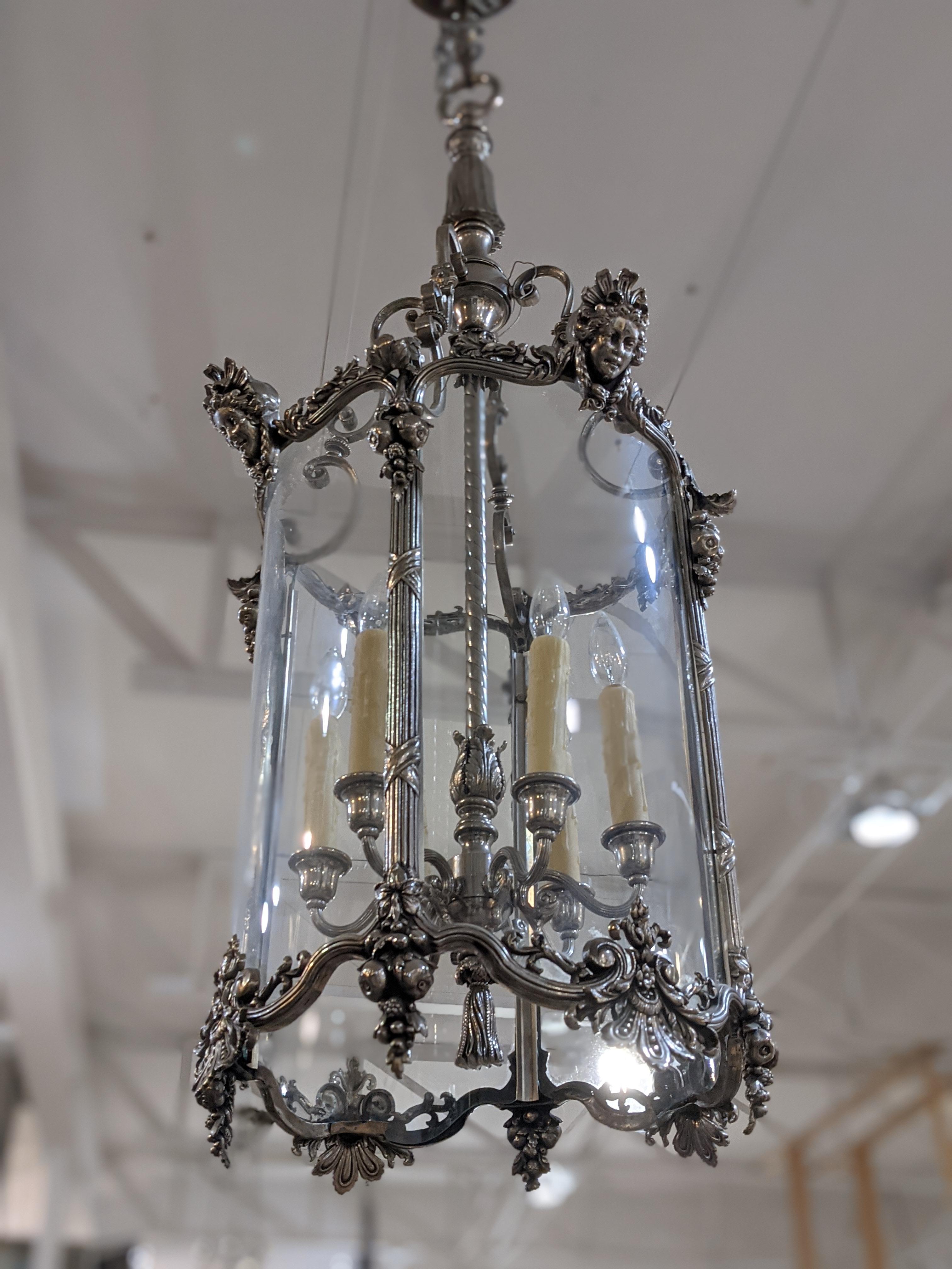 French 19th Century Silver Lantern from France For Sale
