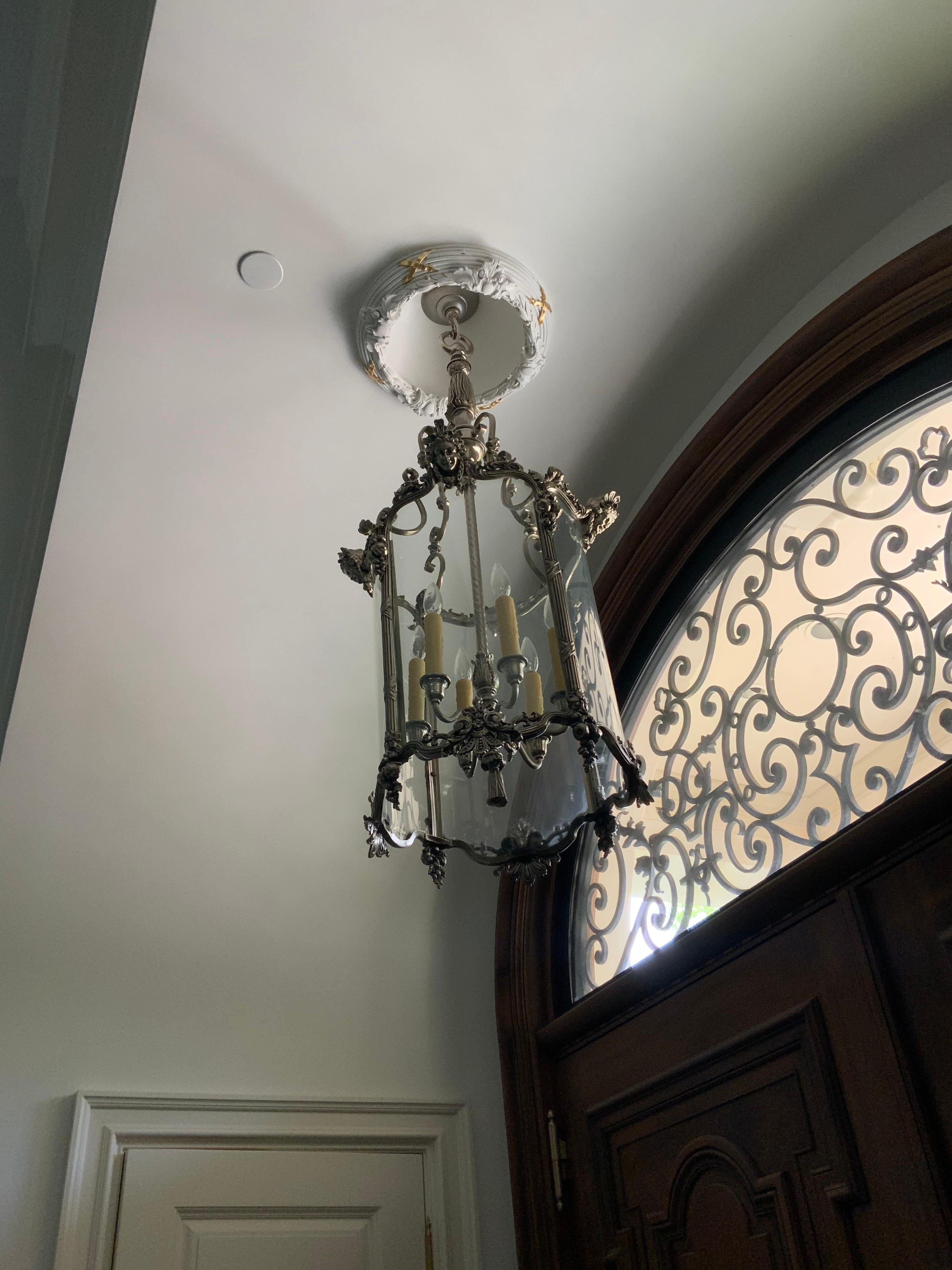 19th Century Silver Lantern from France In Good Condition For Sale In Dallas, TX