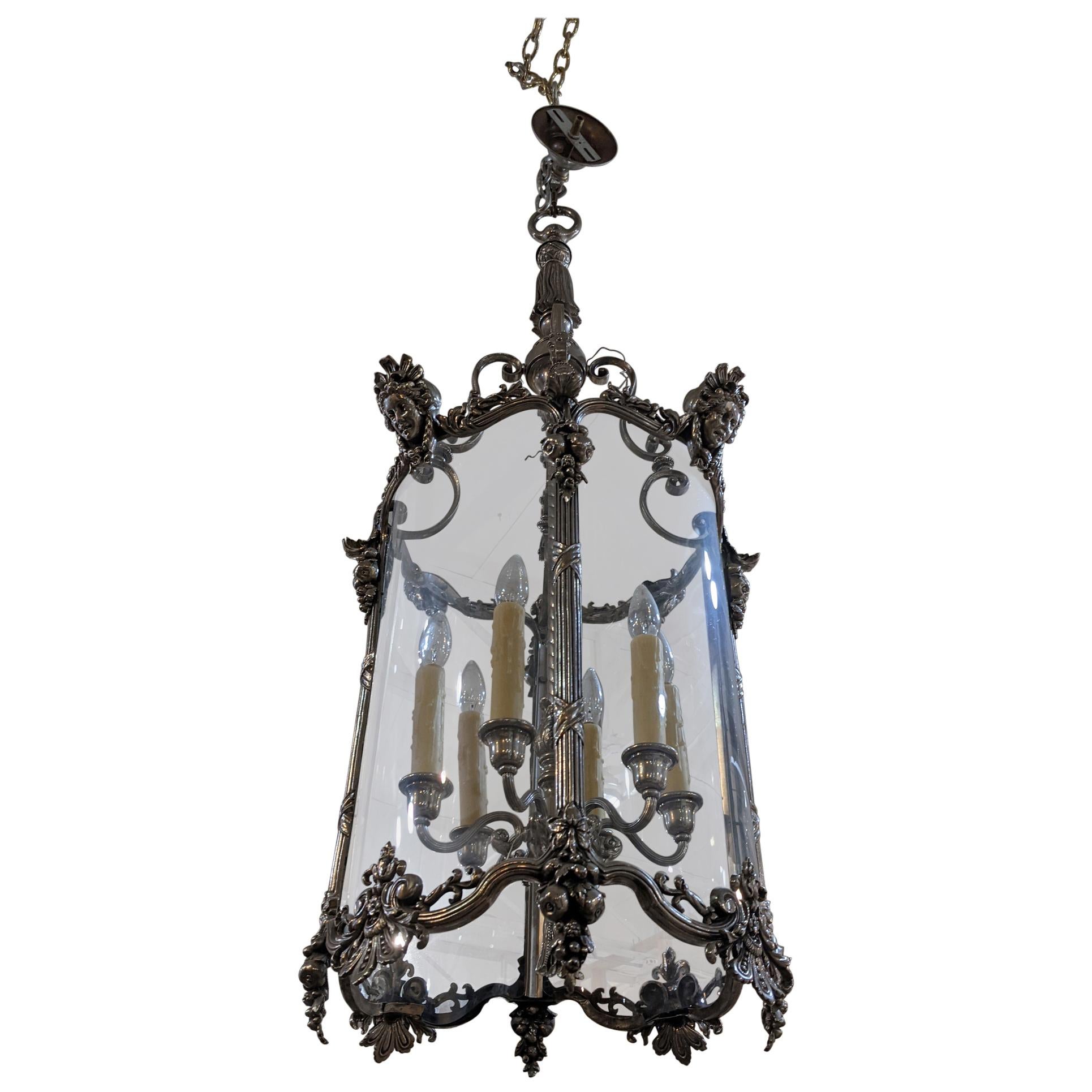 19th Century Silver Lantern from France For Sale