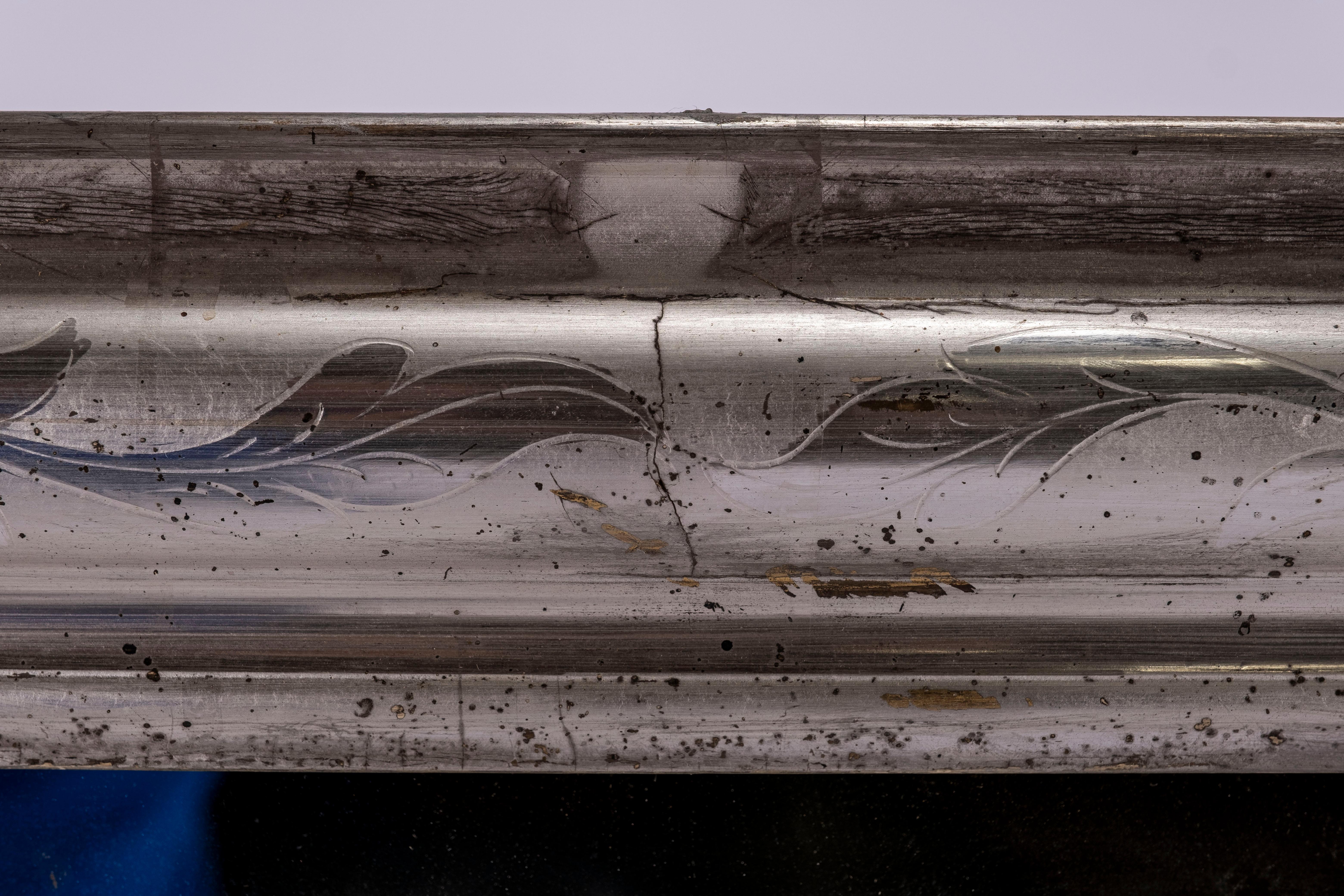 Specchio Louis Philippe in argento del XIX secolo in vendita 1