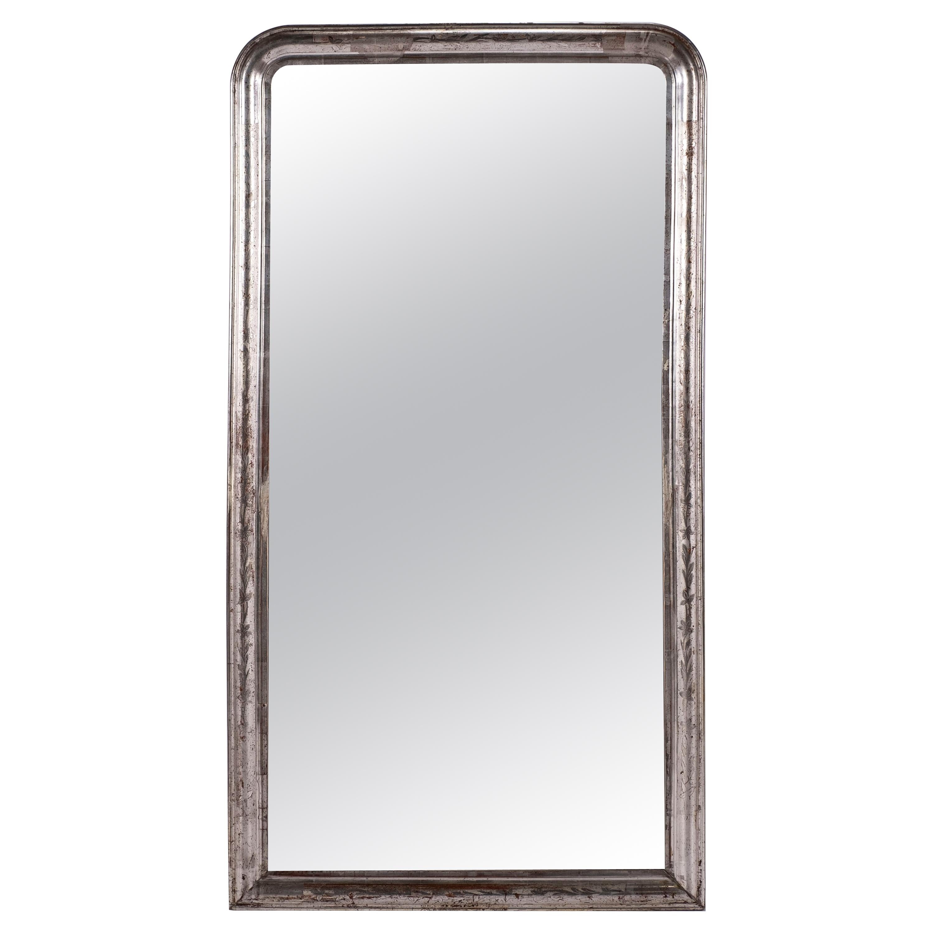 19th Century Silver Louis Philippe Mirror For Sale