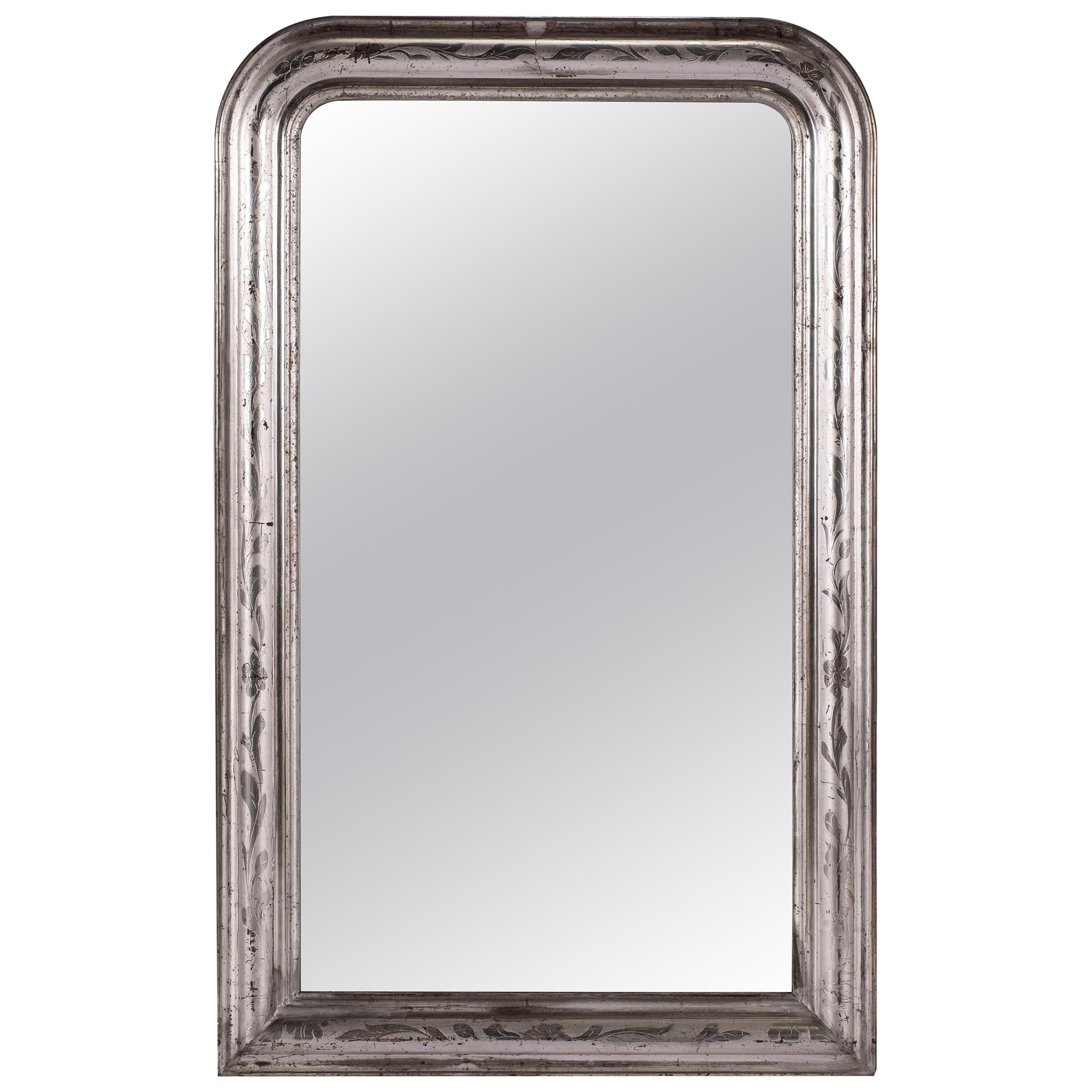 19th Century Silver Louis Philippe Mirror For Sale