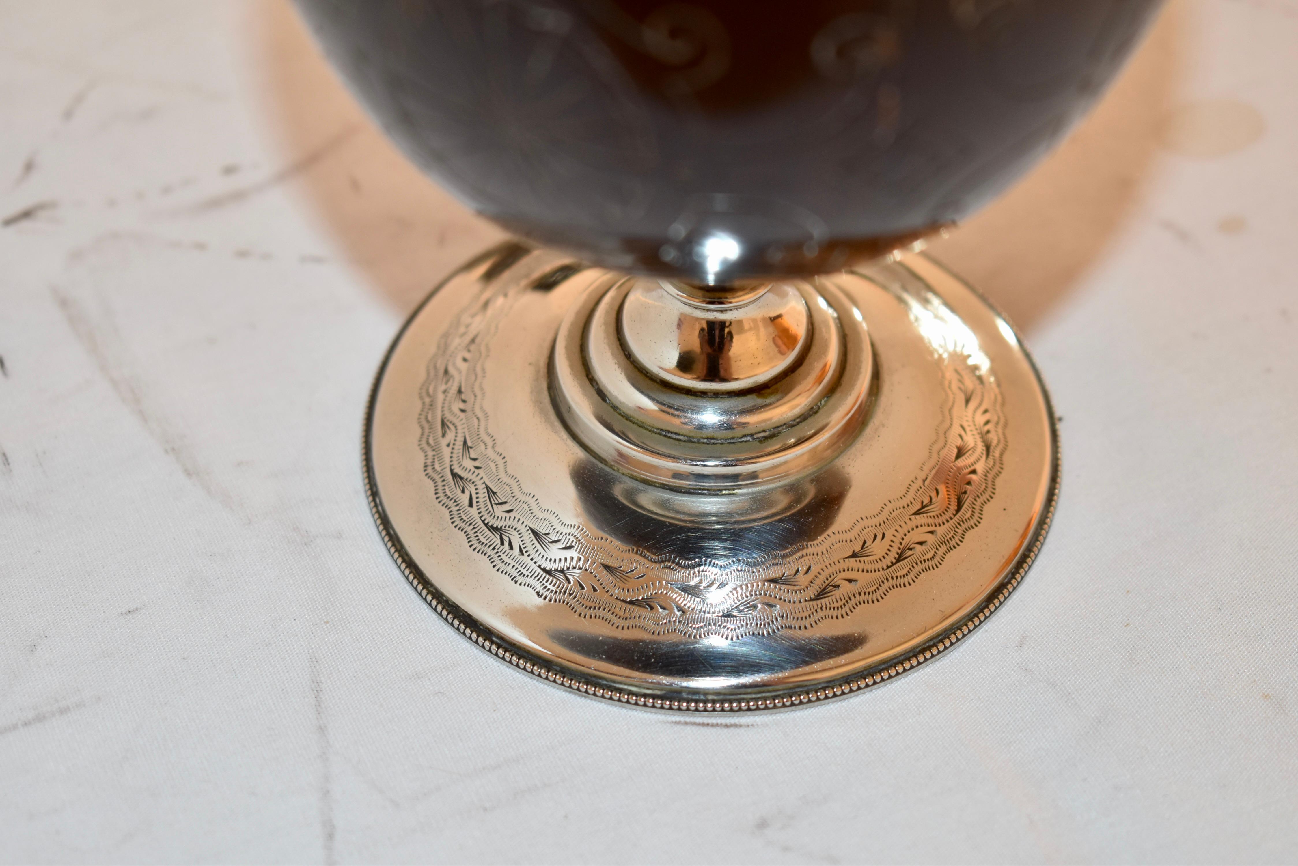 19th Century Silver Mounted Coconut Cup For Sale 5
