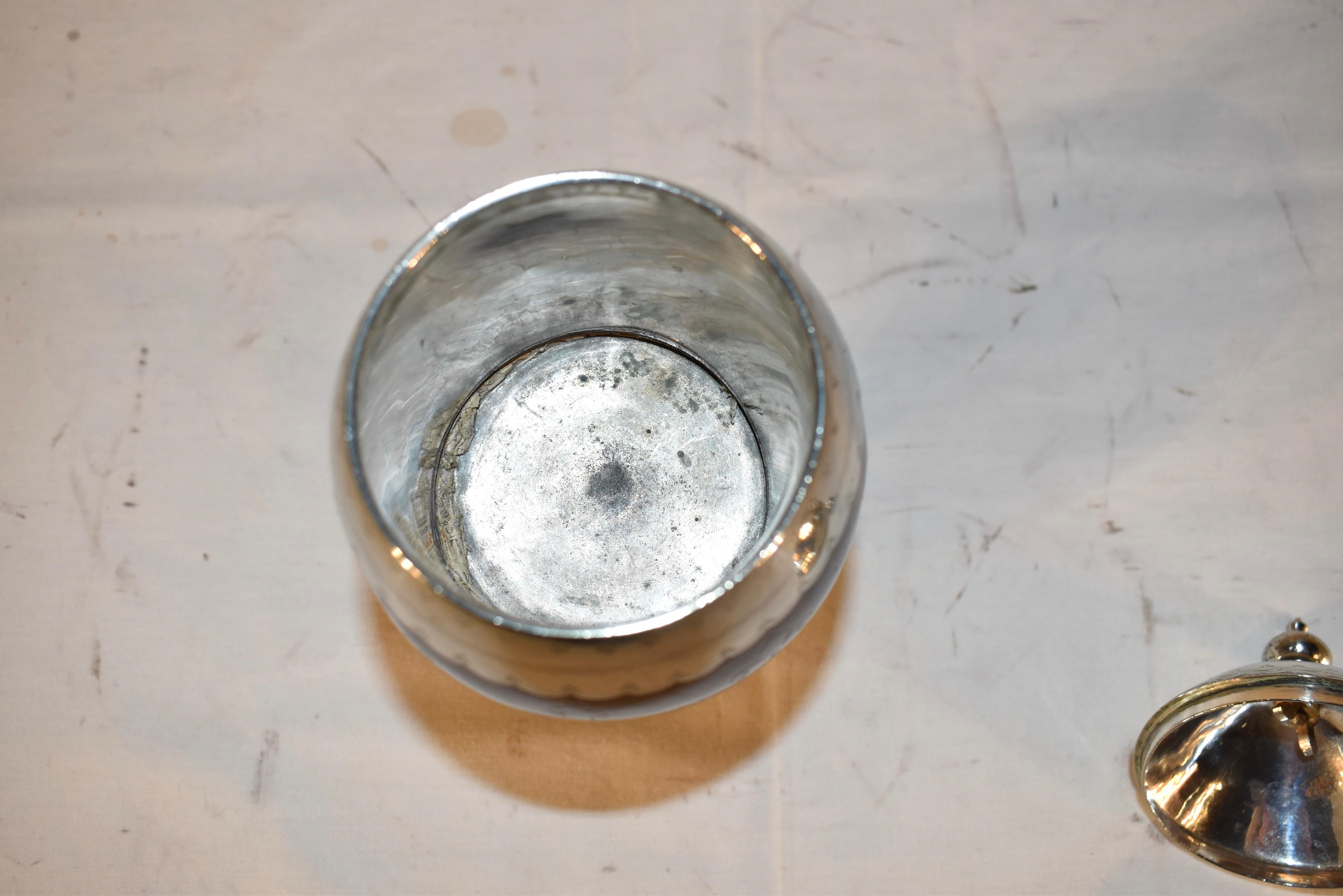 English 19th Century Silver Mounted Coconut Cup For Sale
