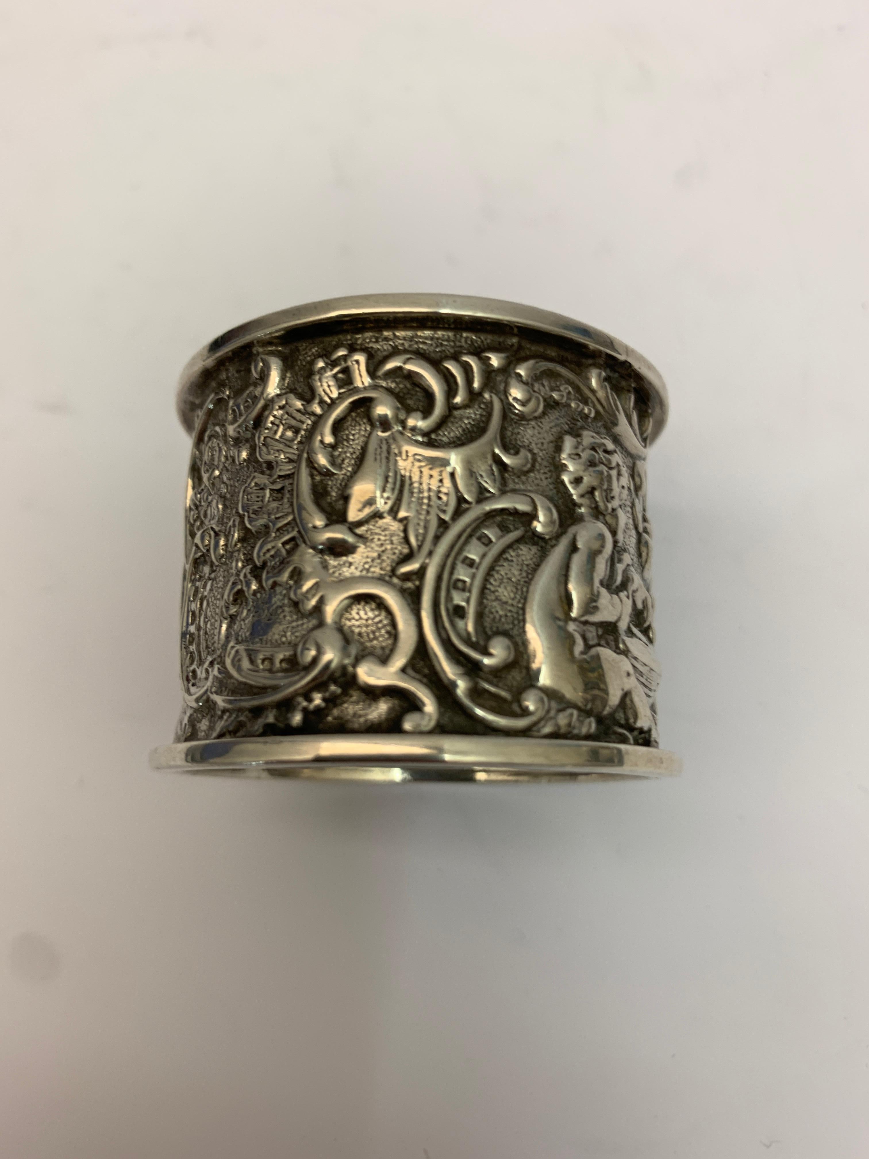 English 19th Century Silver Napkin Ring For Sale