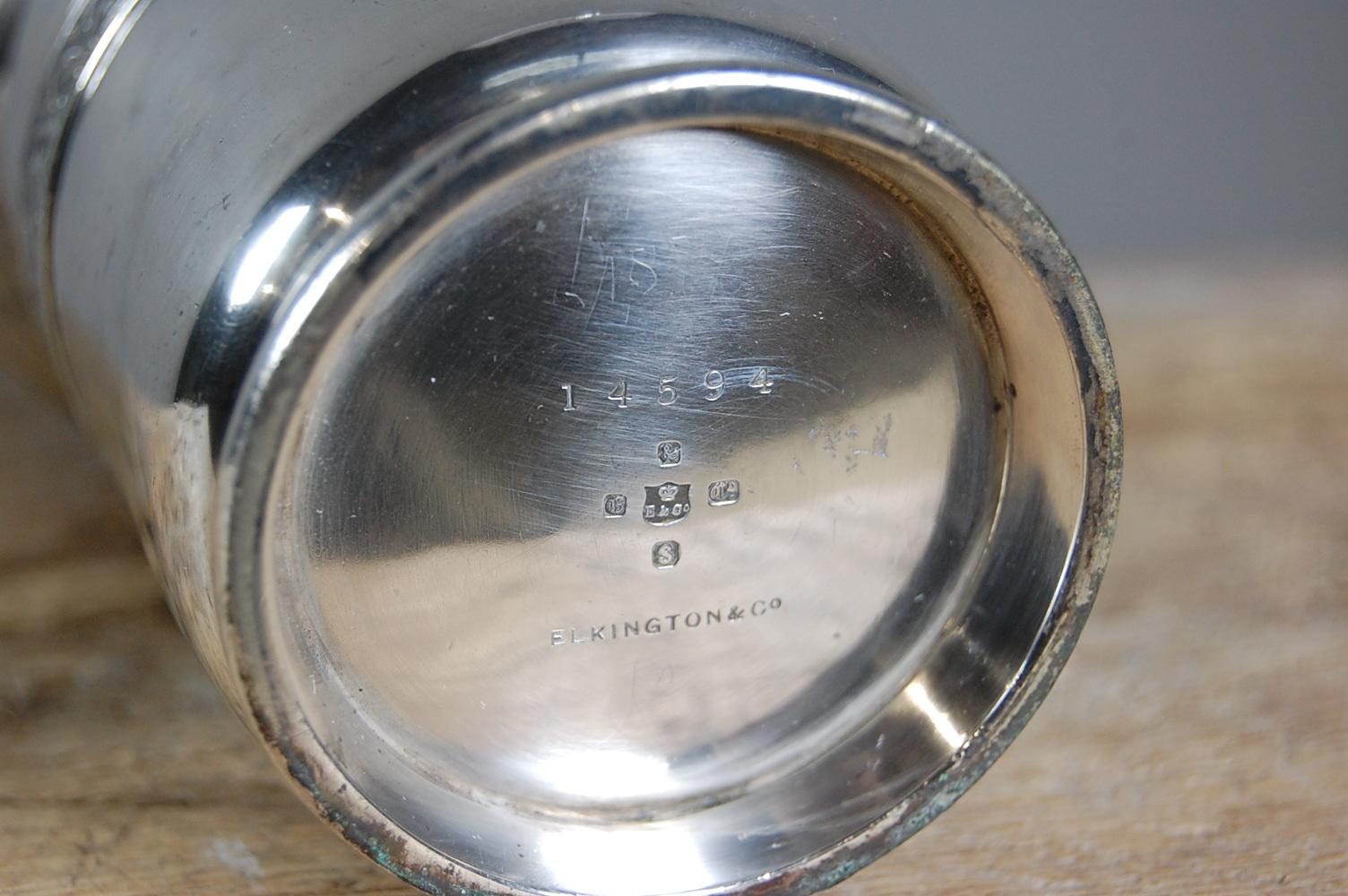 19th Century Silver Plate Athletic Trophy Valparaiso In Fair Condition In Pease pottage, West Sussex