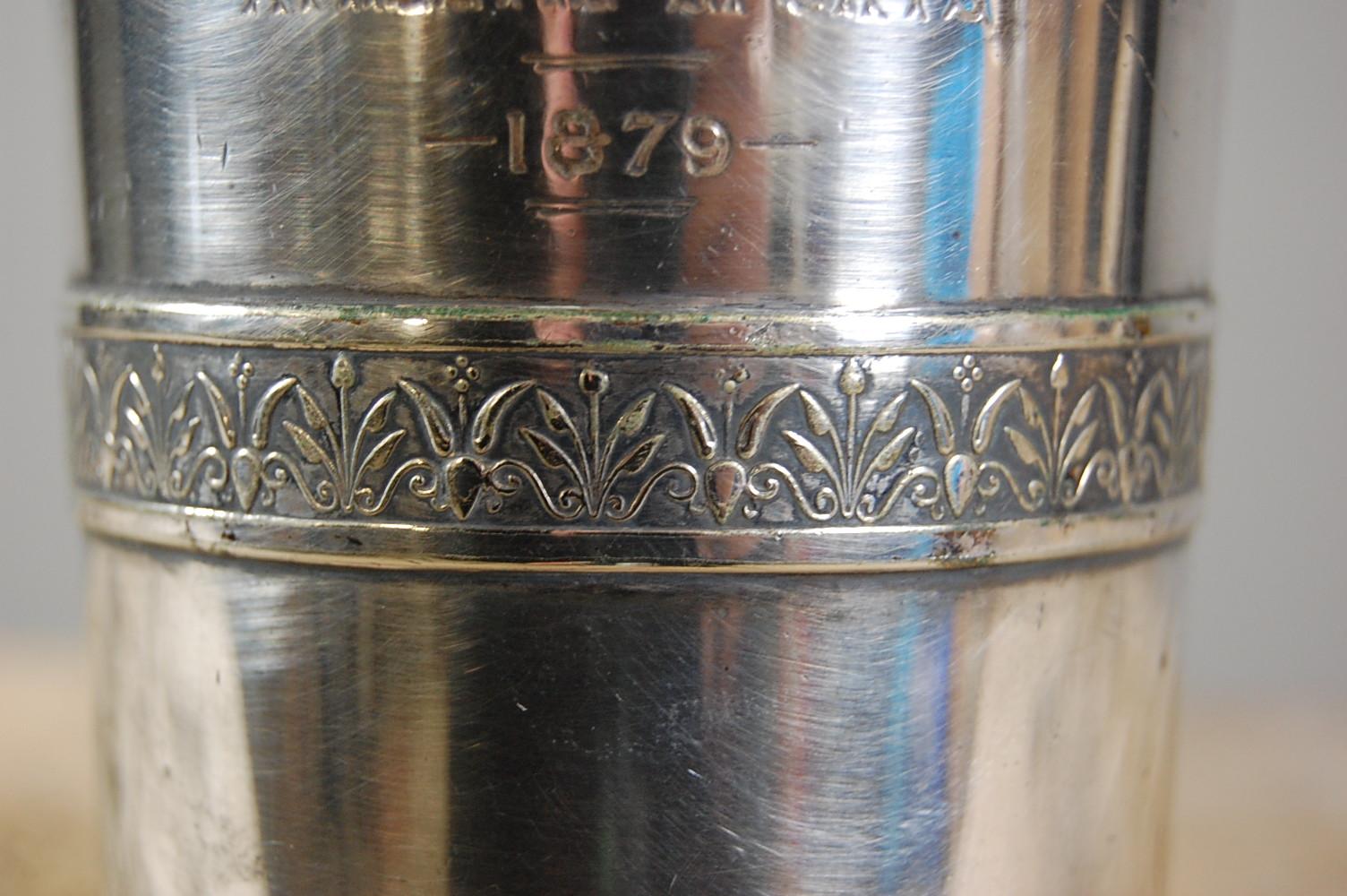 19th Century Silver Plate Athletic Trophy Valparaiso 2