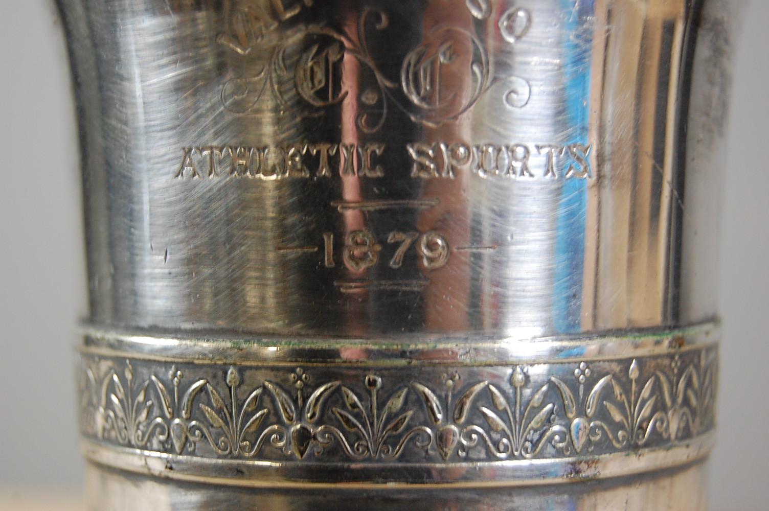 19th Century Silver Plate Athletic Trophy Valparaiso 3
