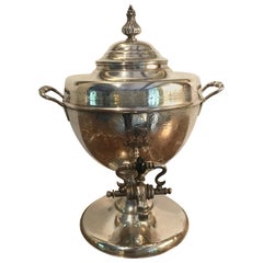 Antique 19th Century Silver Plate Samovar Tea Urn