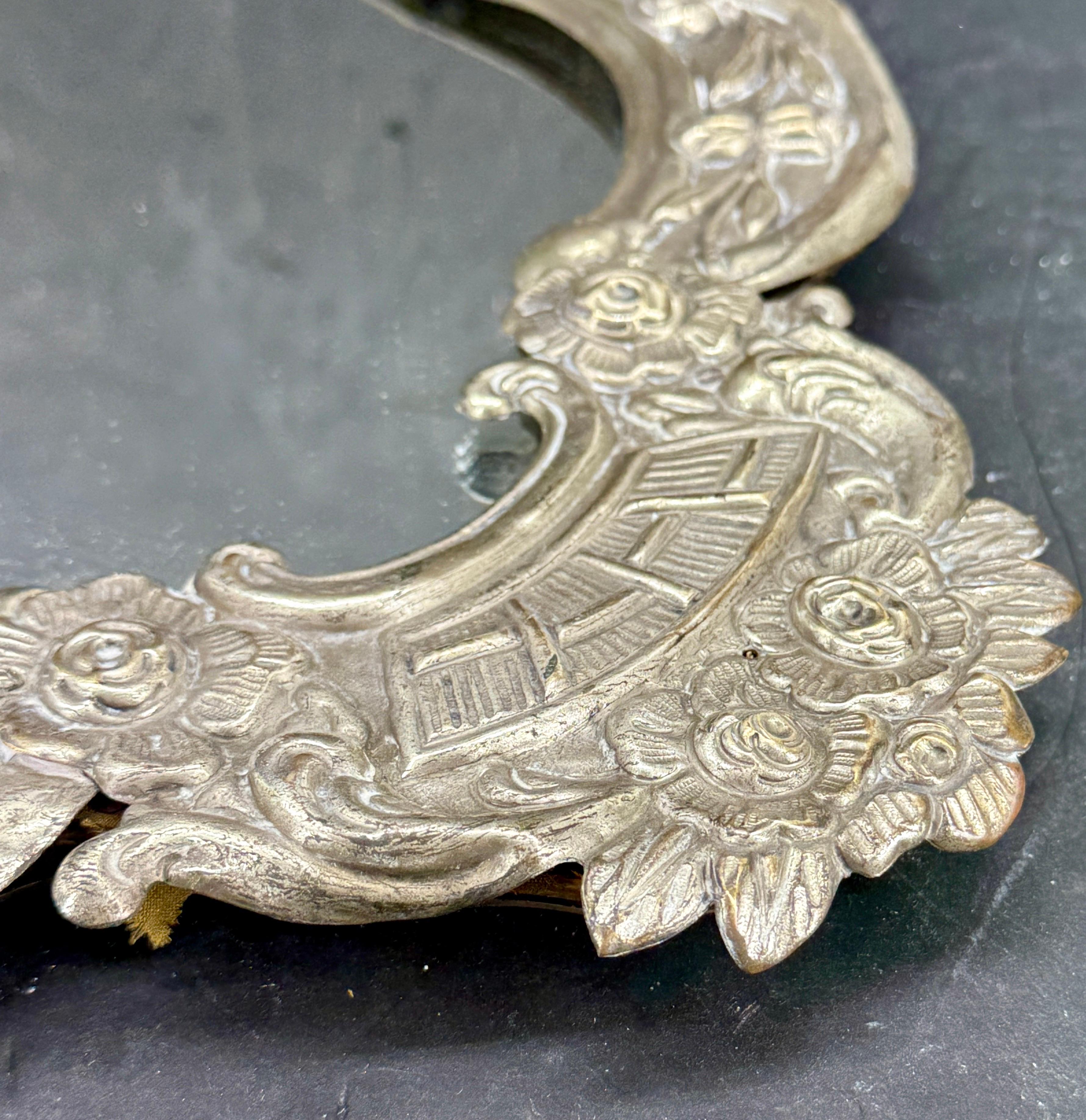 19th Century Silver Plate Tableau Mirrored Tabletop Tray For Sale 6