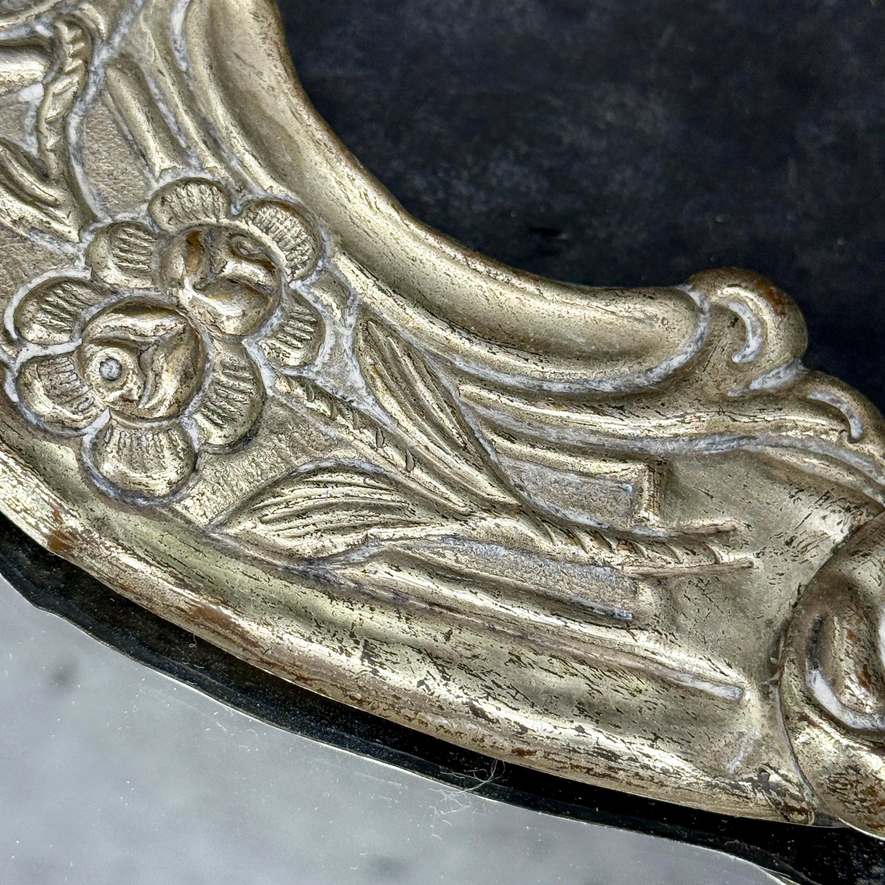 19th Century Silver Plate Tableau Mirrored Tabletop Tray For Sale 9