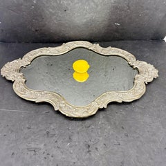 Antique Mirrored Tabletop Tray, Silver Plate, European, 19th Century