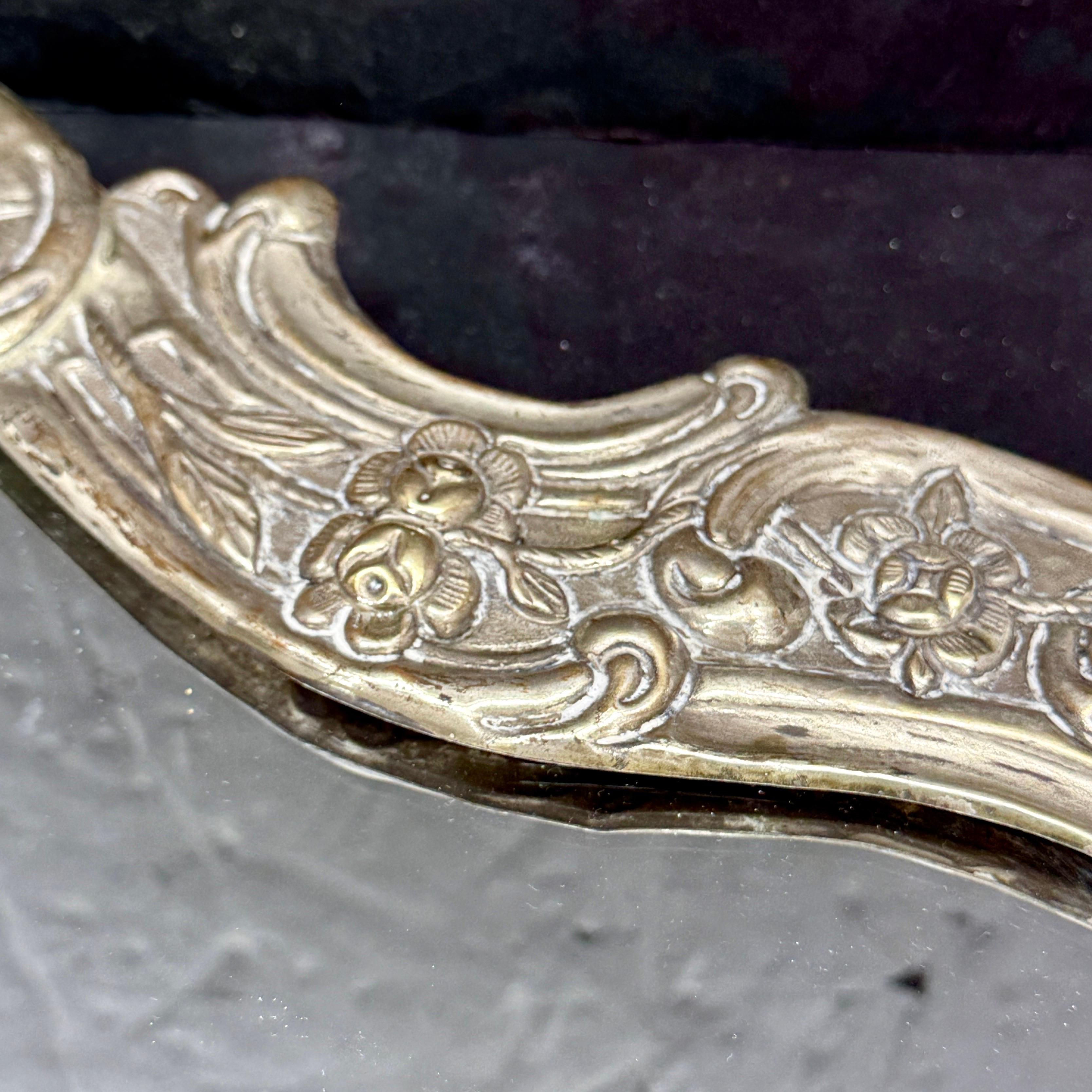 19th Century Silver Plate Tableau Mirrored Tabletop Tray For Sale 2